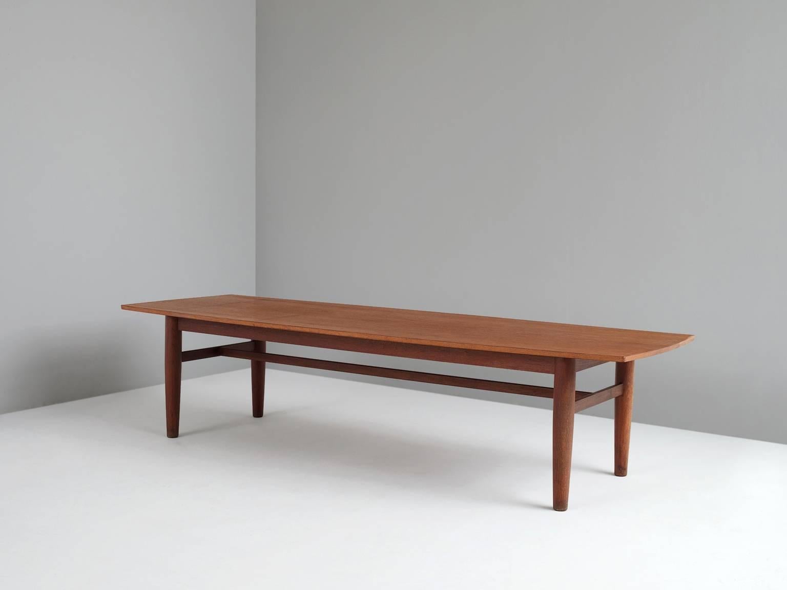 Scandinavian Modern Large Dining or Conference Table in Teak 