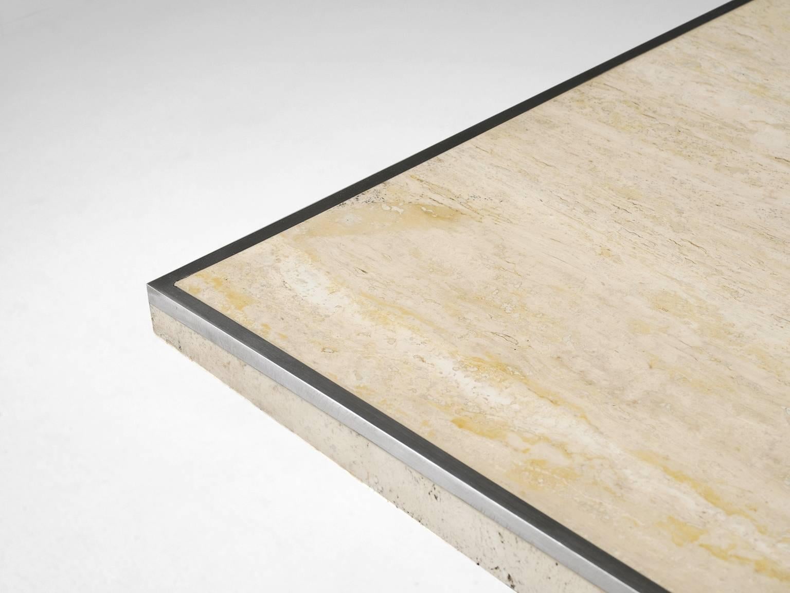 travertine dining room table