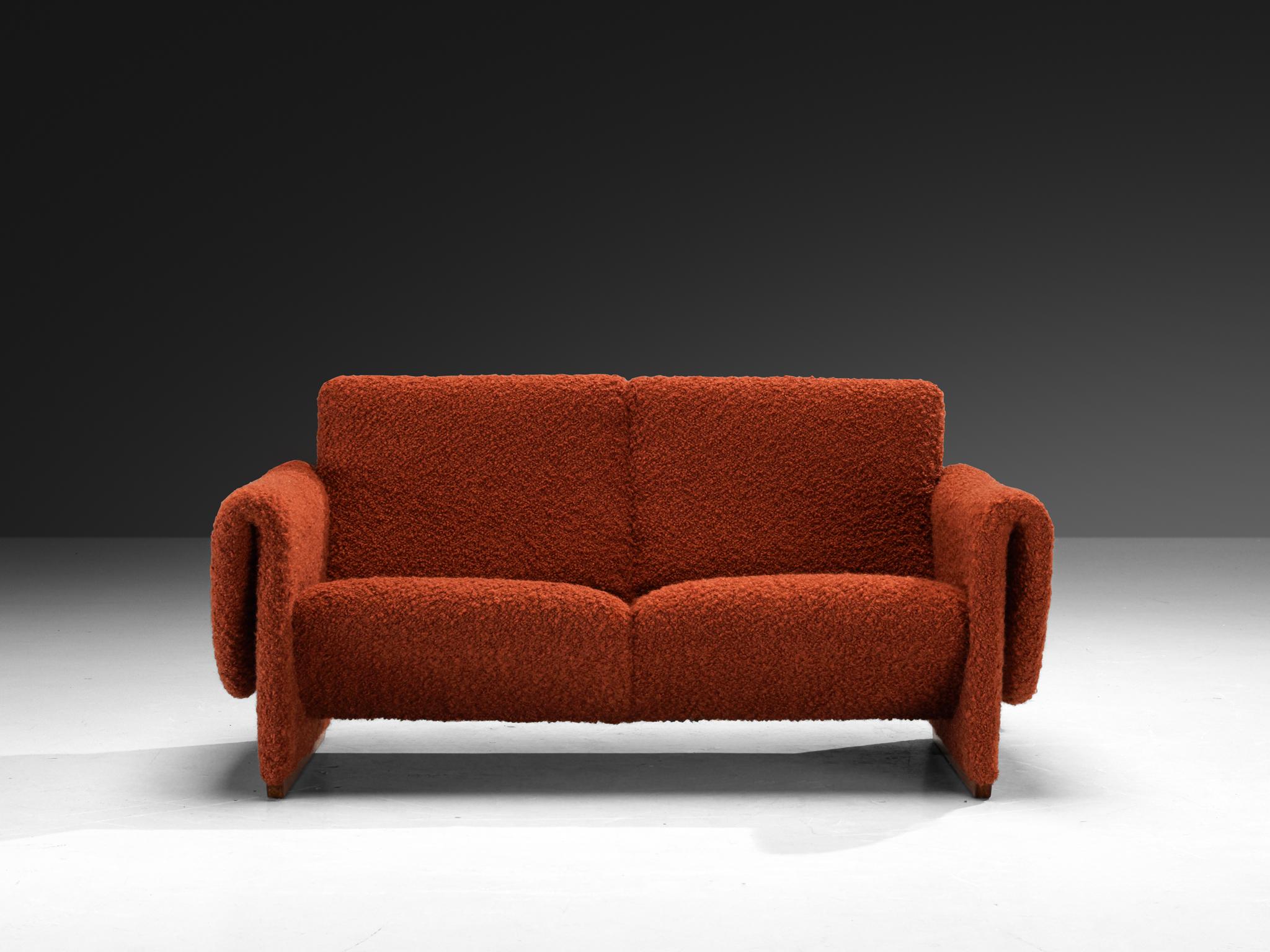 Louis Paolozzi für Zol 'Rondo' Zweisitzer-Sofa in gebranntem Orange (Moderne der Mitte des Jahrhunderts) im Angebot