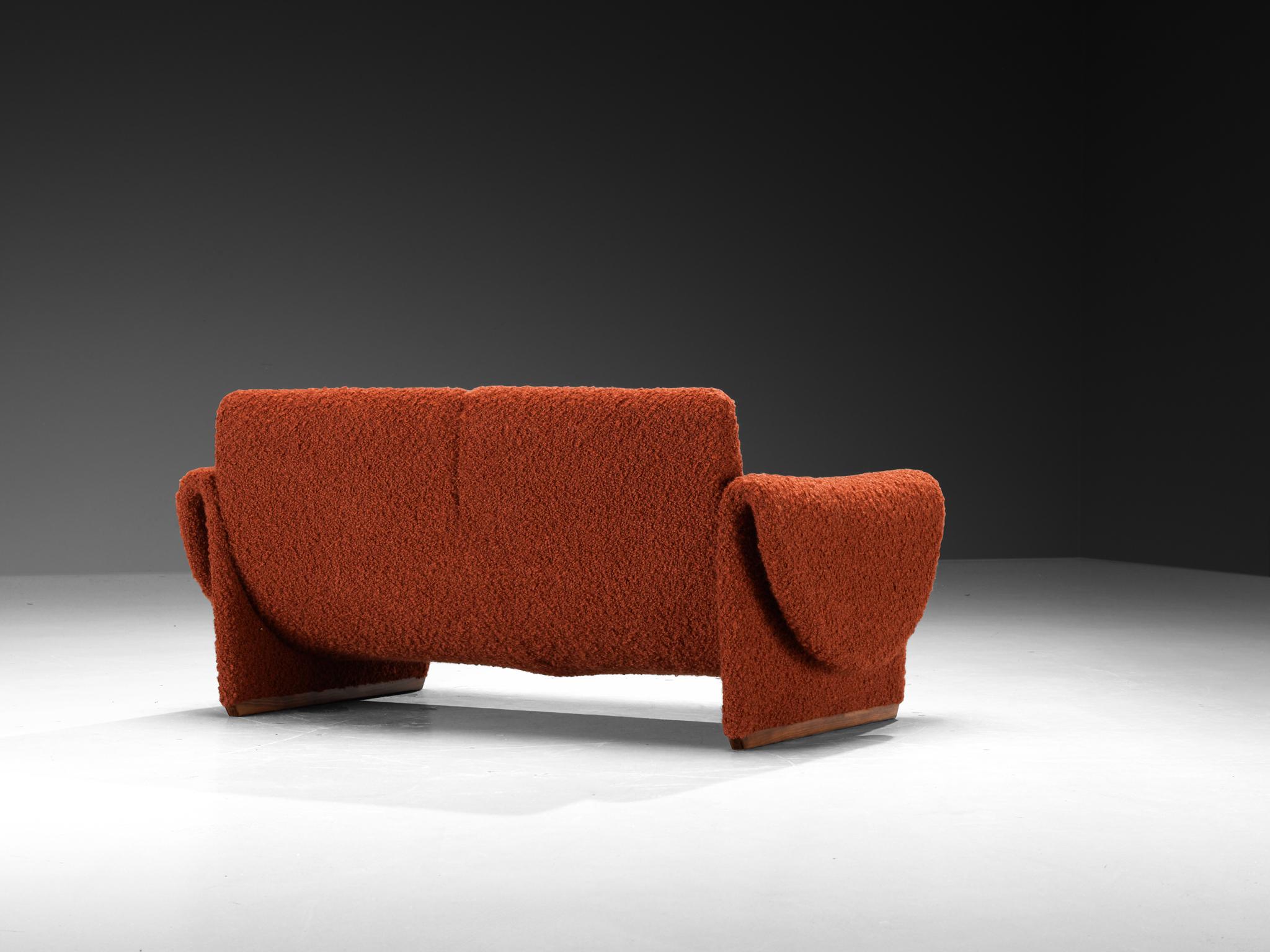 Louis Paolozzi für Zol 'Rondo' Zweisitzer-Sofa in gebranntem Orange (Italienisch) im Angebot