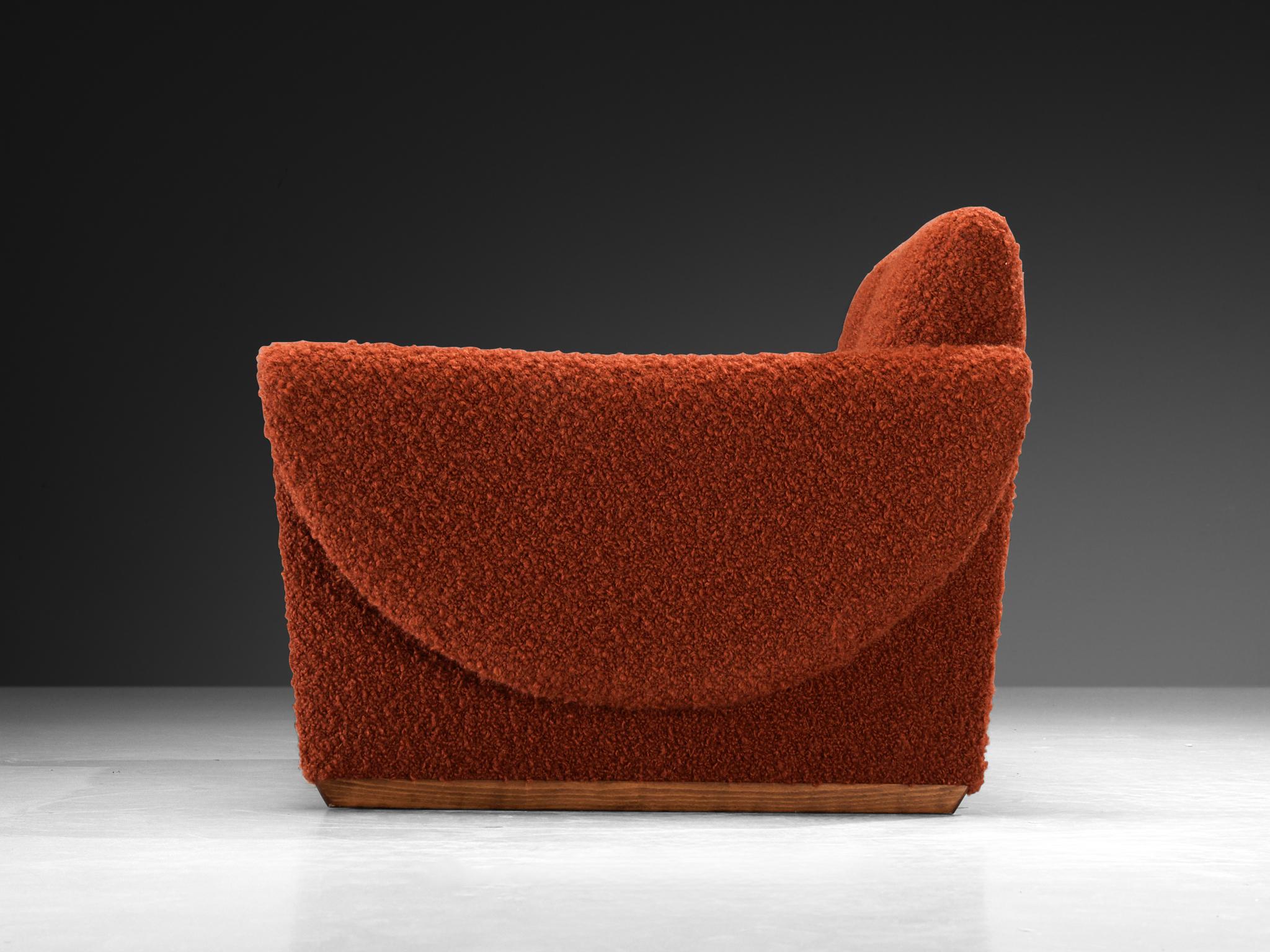 Louis Paolozzi für Zol 'Rondo' Zweisitzer-Sofa in gebranntem Orange im Zustand „Gut“ im Angebot in Waalwijk, NL