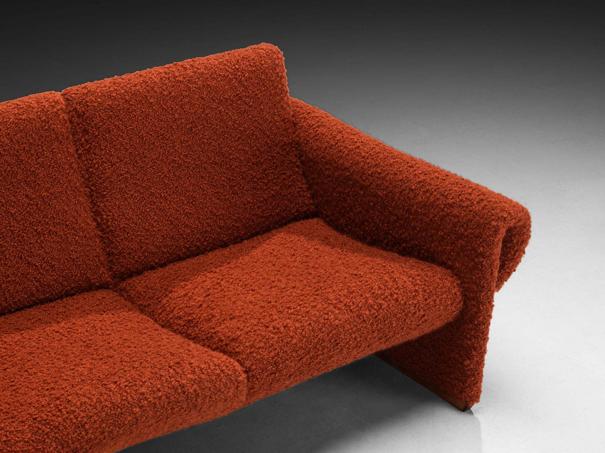 Louis Paolozzi für Zol 'Rondo' Zweisitzer-Sofa in gebranntem Orange (Mitte des 20. Jahrhunderts) im Angebot