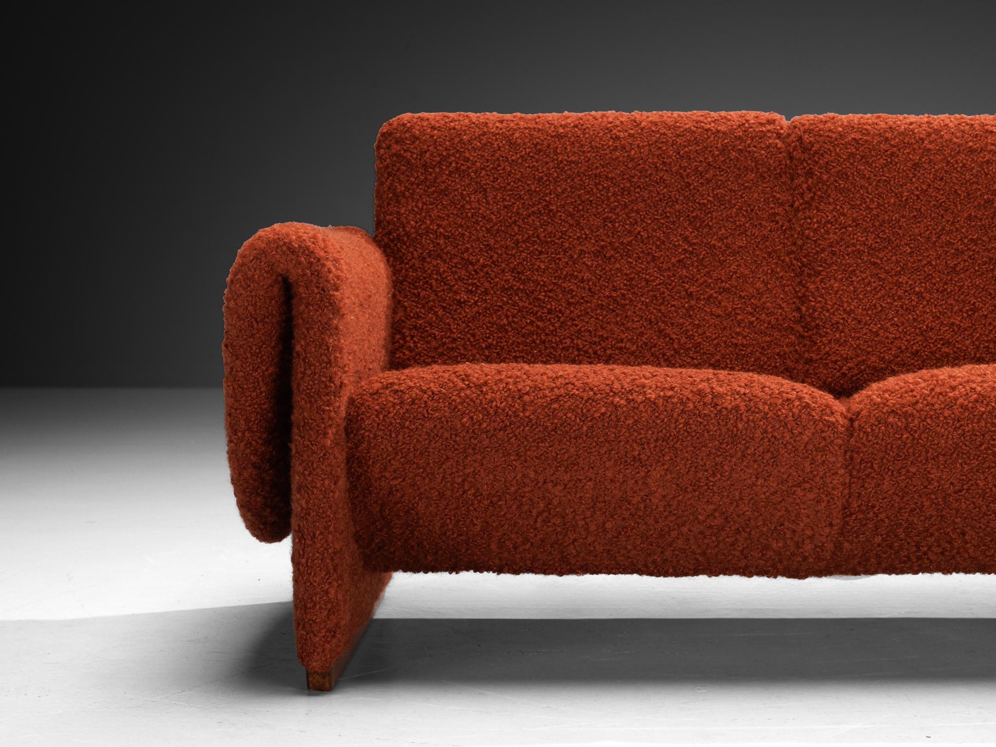 Louis Paolozzi für Zol 'Rondo' Zweisitzer-Sofa in gebranntem Orange (Stoff) im Angebot