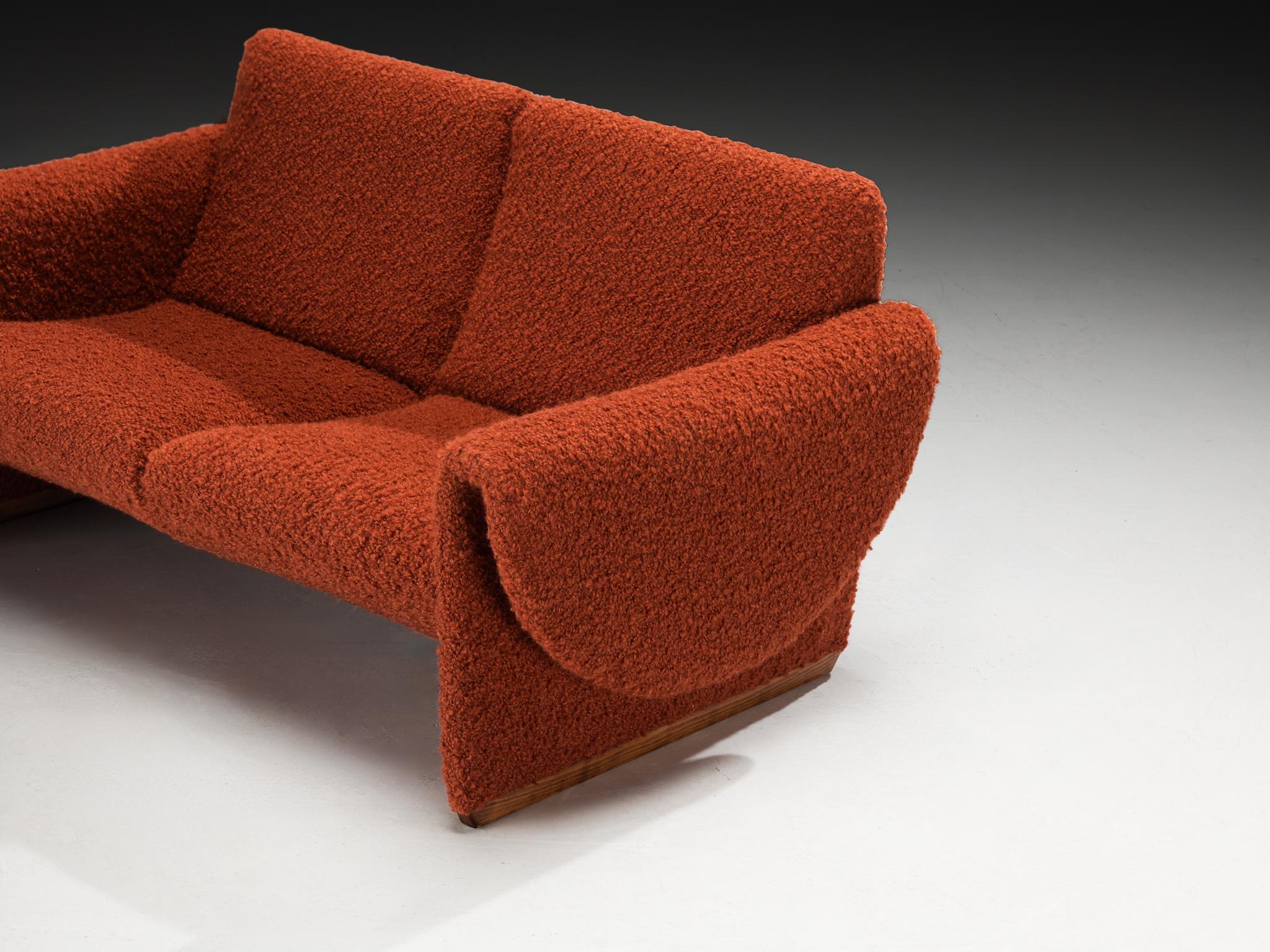 Louis Paolozzi für Zol 'Rondo' Zweisitzer-Sofa in gebranntem Orange im Angebot 1