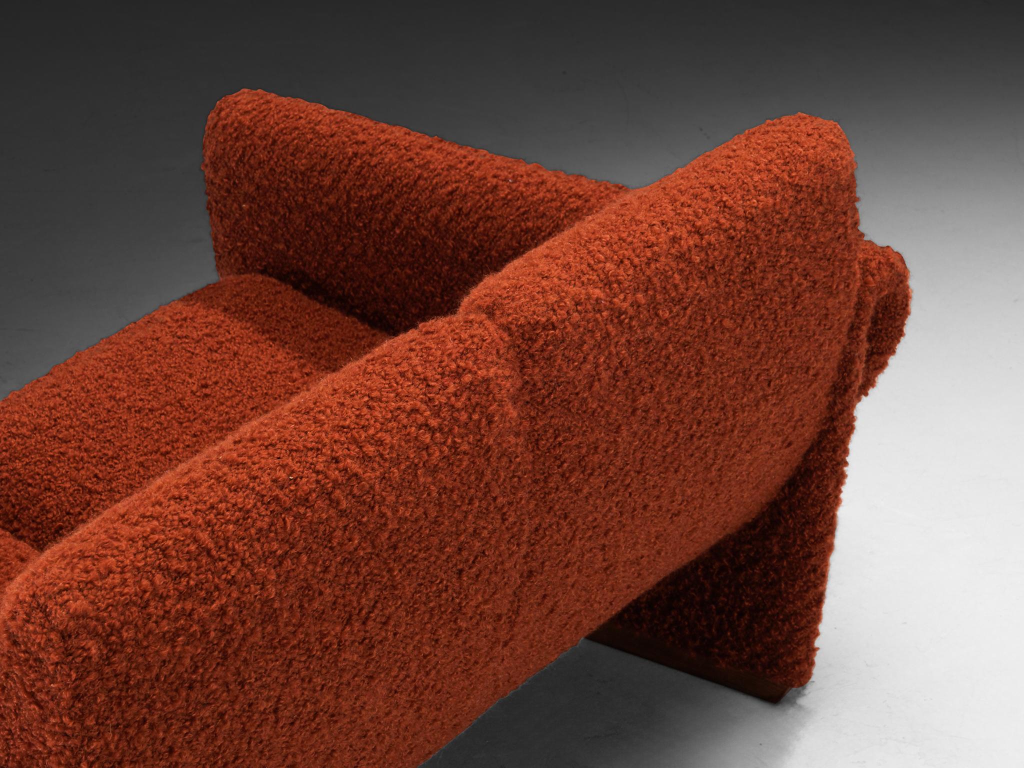 Louis Paolozzi für Zol 'Rondo' Zweisitzer-Sofa in gebranntem Orange im Angebot 2