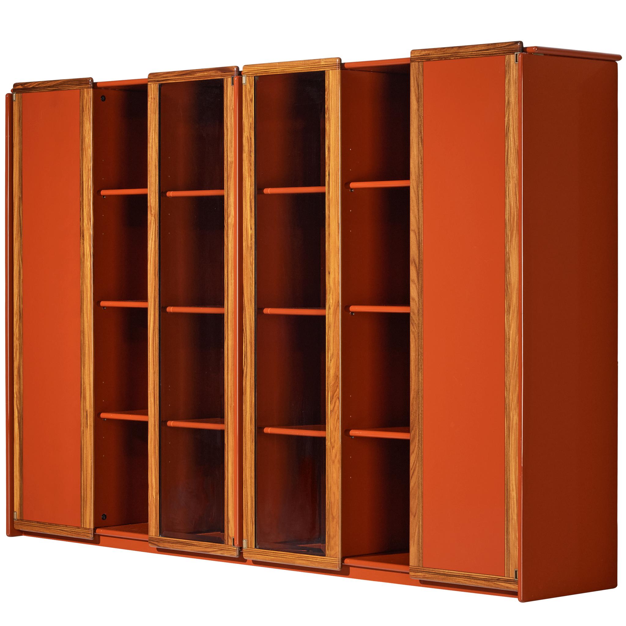 Große Vitrine oder Sideboard „Artona“ von Afra & Tobia Scarpa für Maxalto in Rot im Angebot