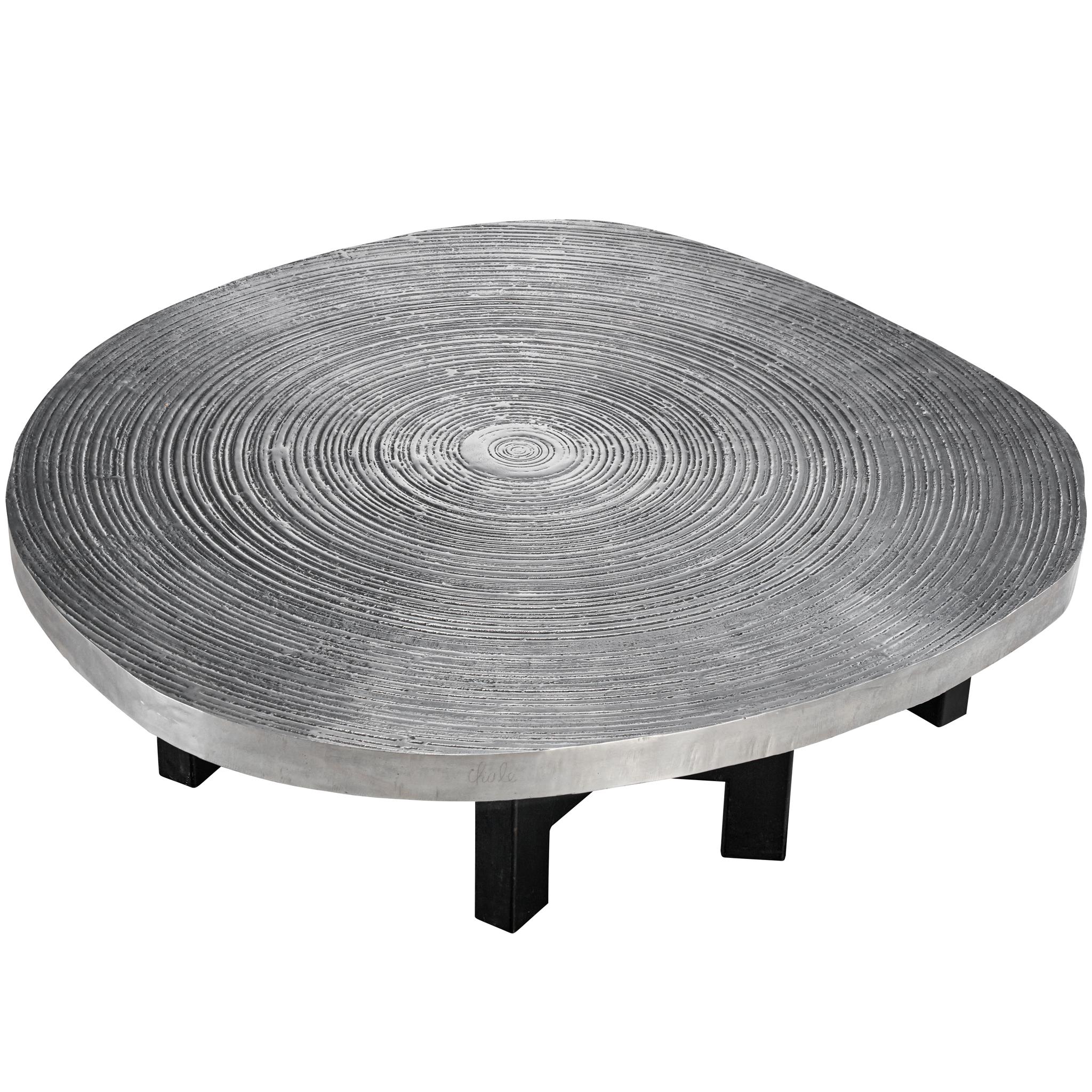 Ado Chale 'Goutte d'Eau' Couchtisch aus Aluminium