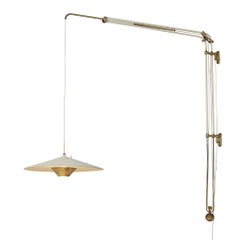 Franco Buzzi für O-Luce, Wandleuchte aus Messing und Aluminium