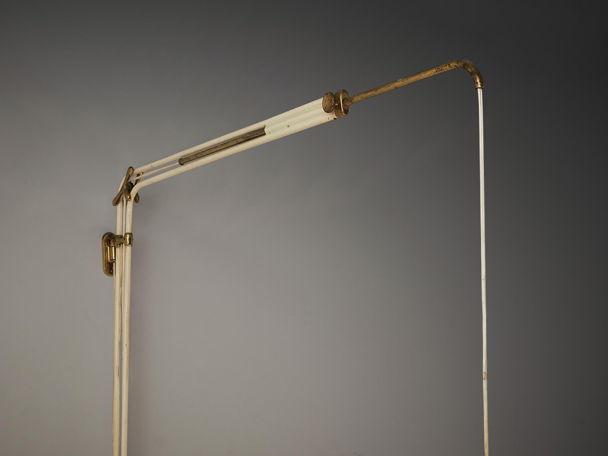 Franco Buzzi for O-Luce Wall Light in Brass and Aluminum For Sale 1