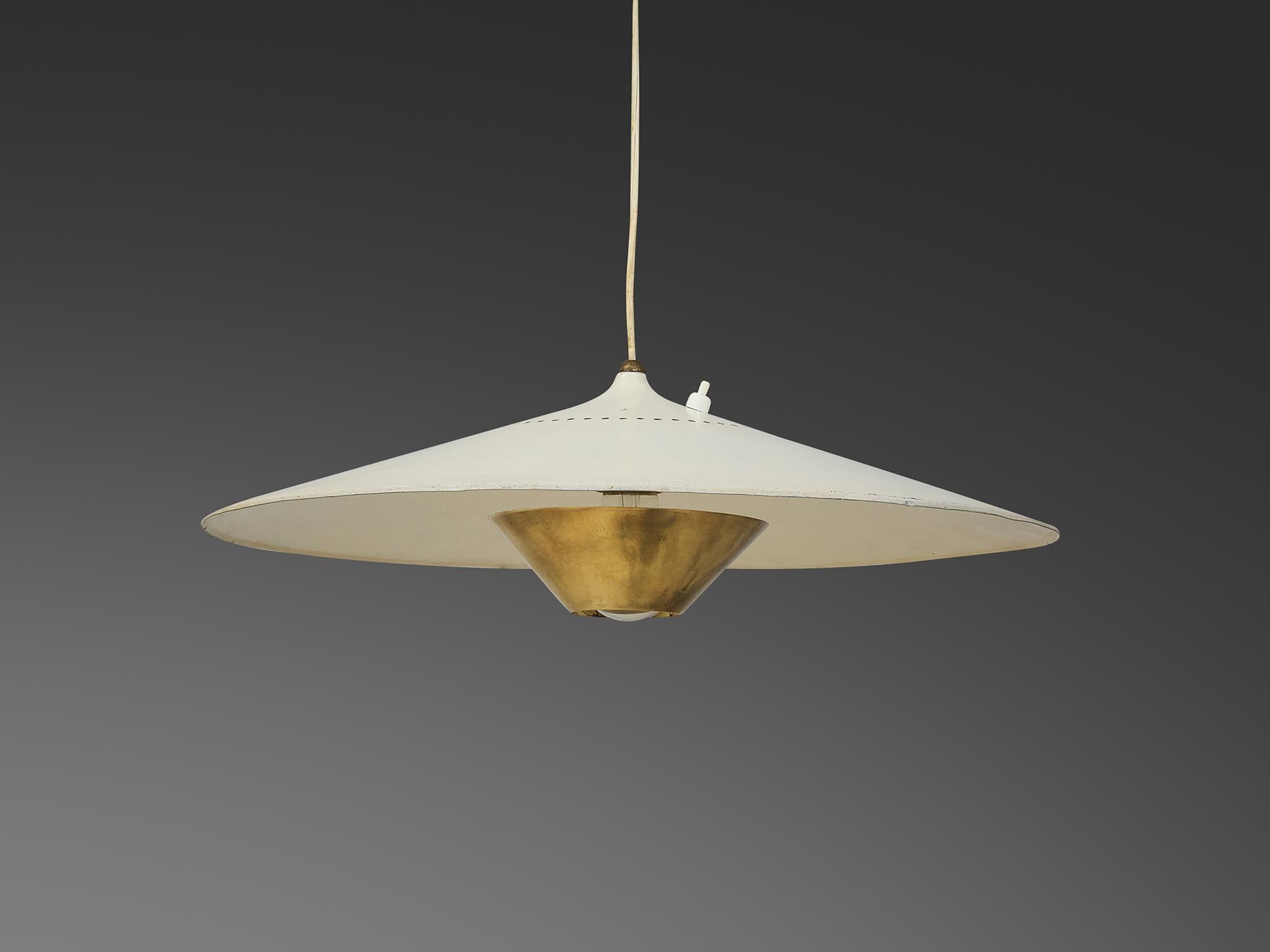 Franco Buzzi for O-Luce Wall Light in Brass and Aluminum For Sale 4