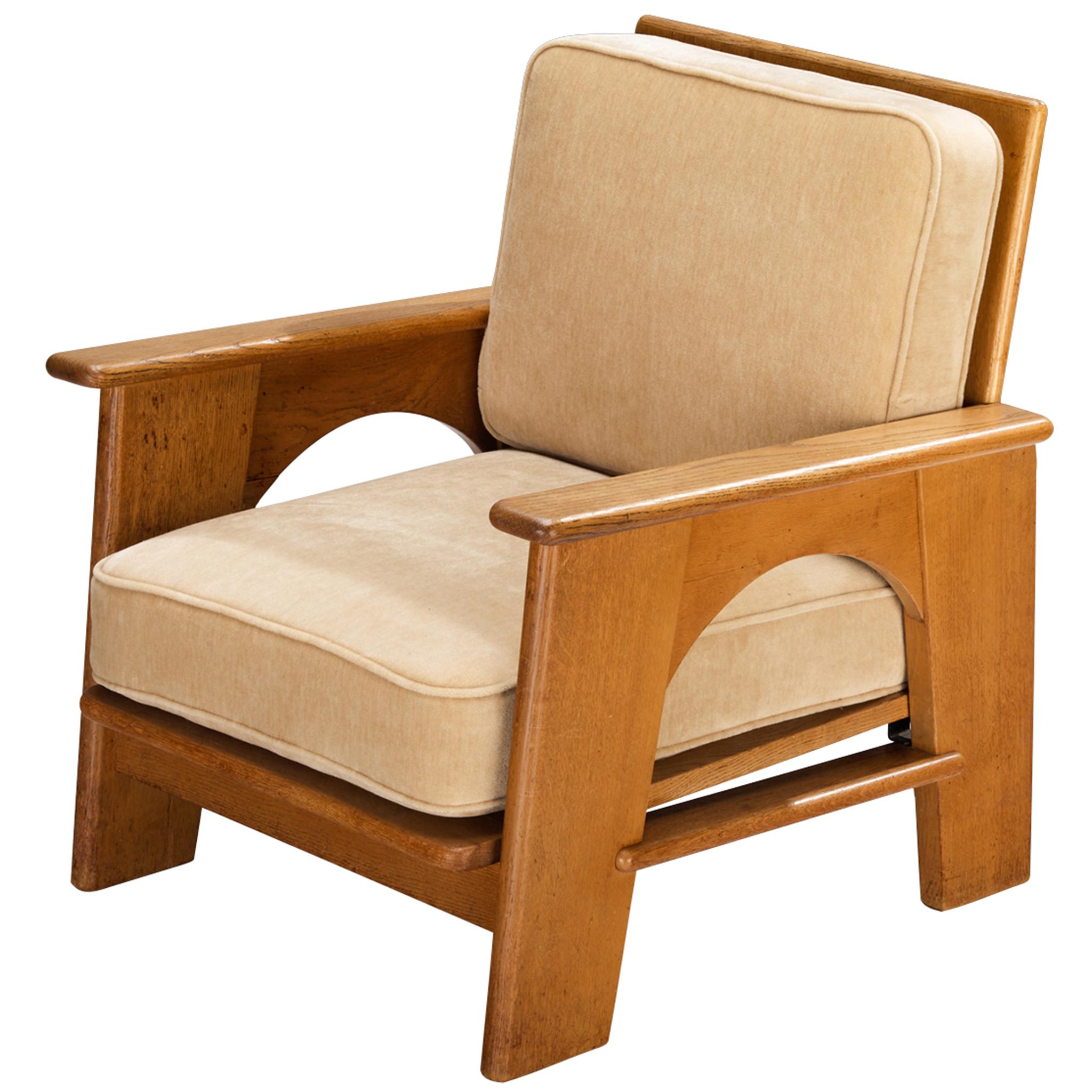 Bas Van Pelt for My Home Lounge Chair in Solid Oak