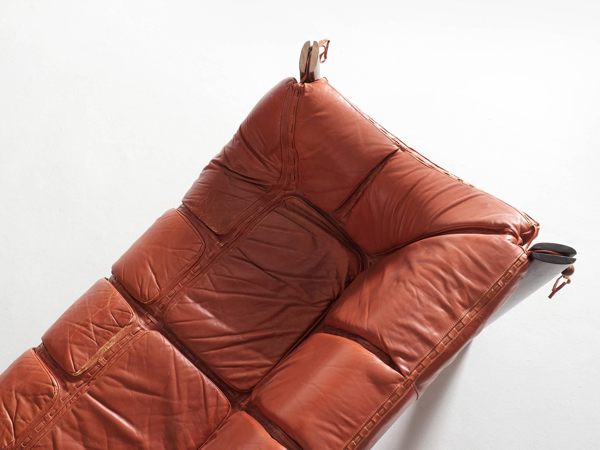 Percival Lafer Three-Seat Sofa in Brazilian Jacaranda and Leather 3