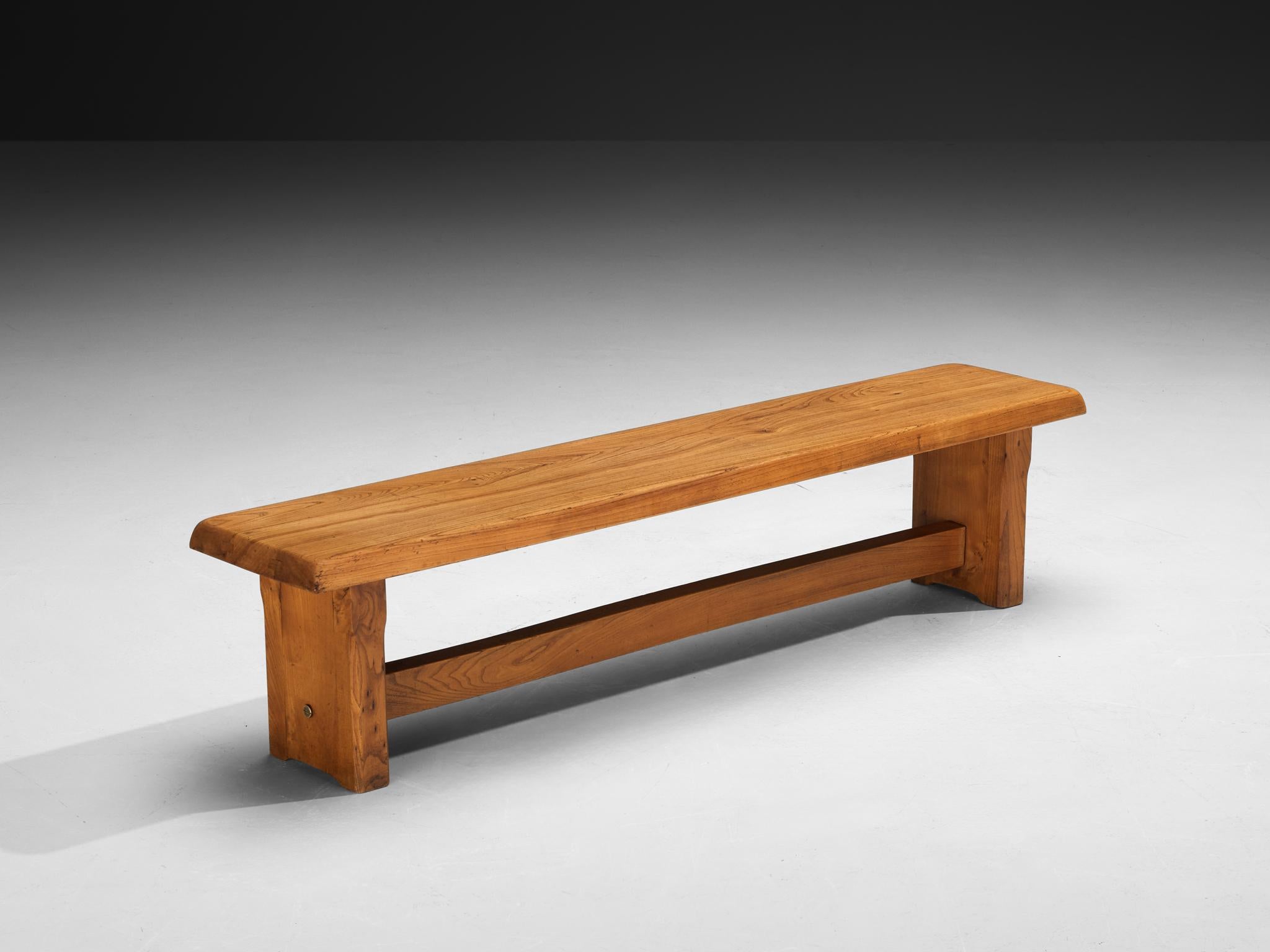 Banc Pierre Chapo 'S14B' en orme en vente 1