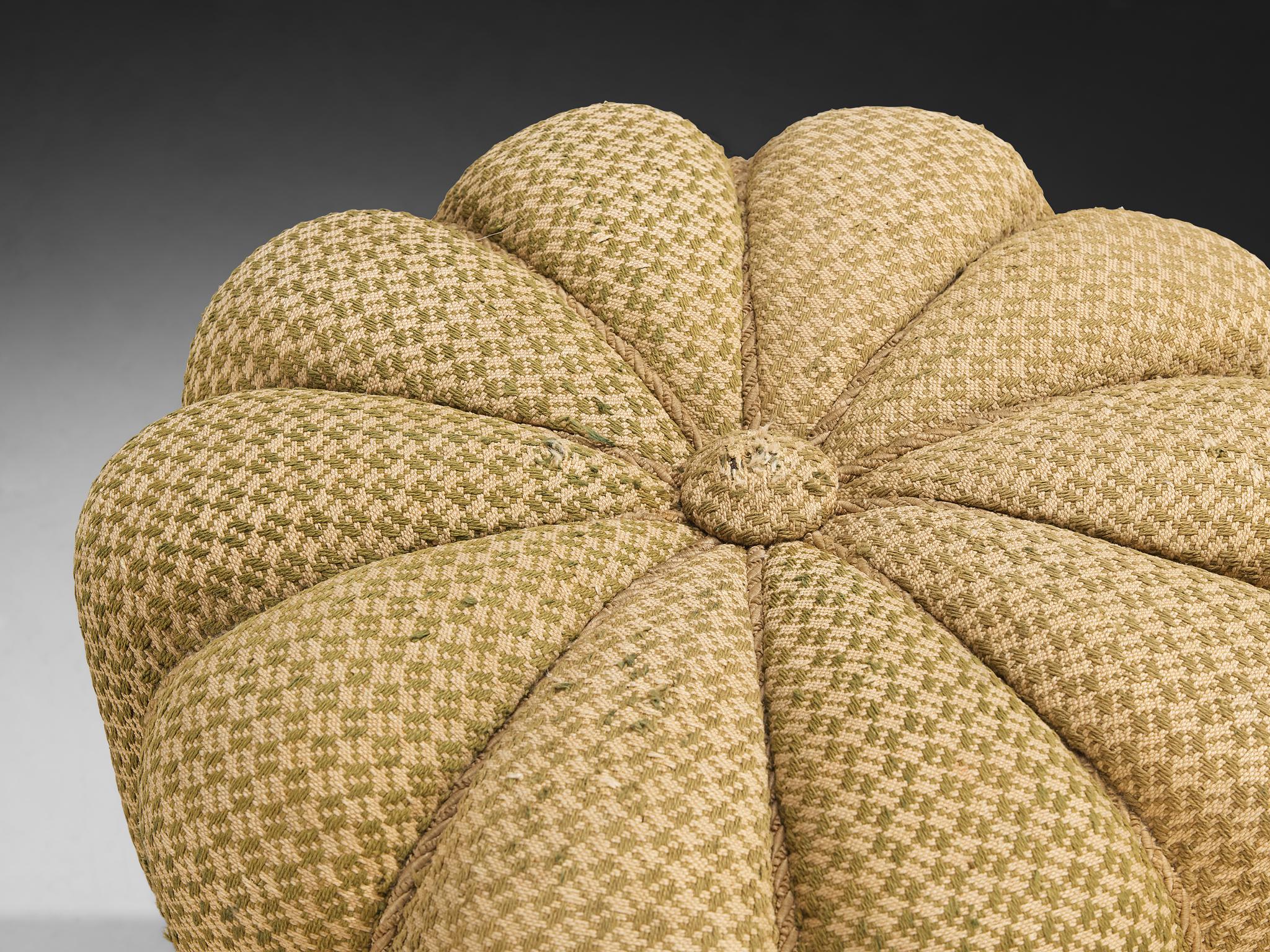 Jindrich Halabala Stool in Decorative Upholstery In Good Condition For Sale In Waalwijk, NL