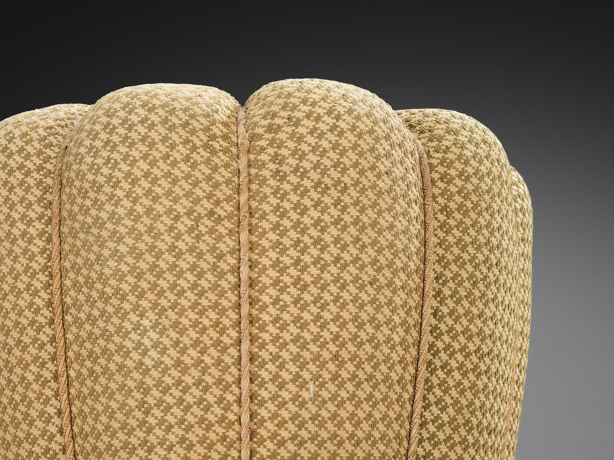 Fabric Jindrich Halabala Stool in Decorative Upholstery For Sale