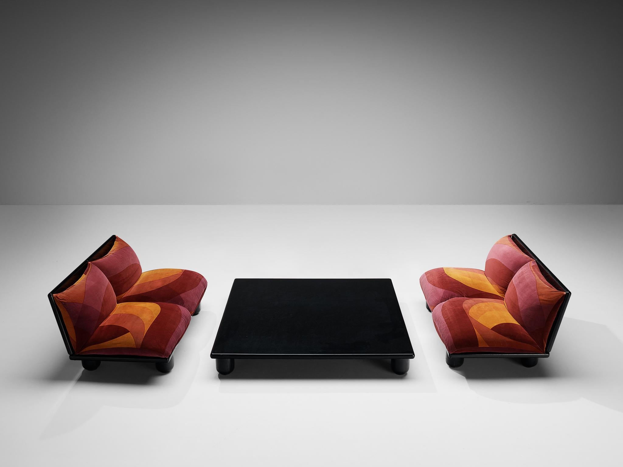 Carlo Bartoli für Rossi di Albizzate ''Blop'' Lounge-Set mit Original-Stoff (Italienisch) im Angebot