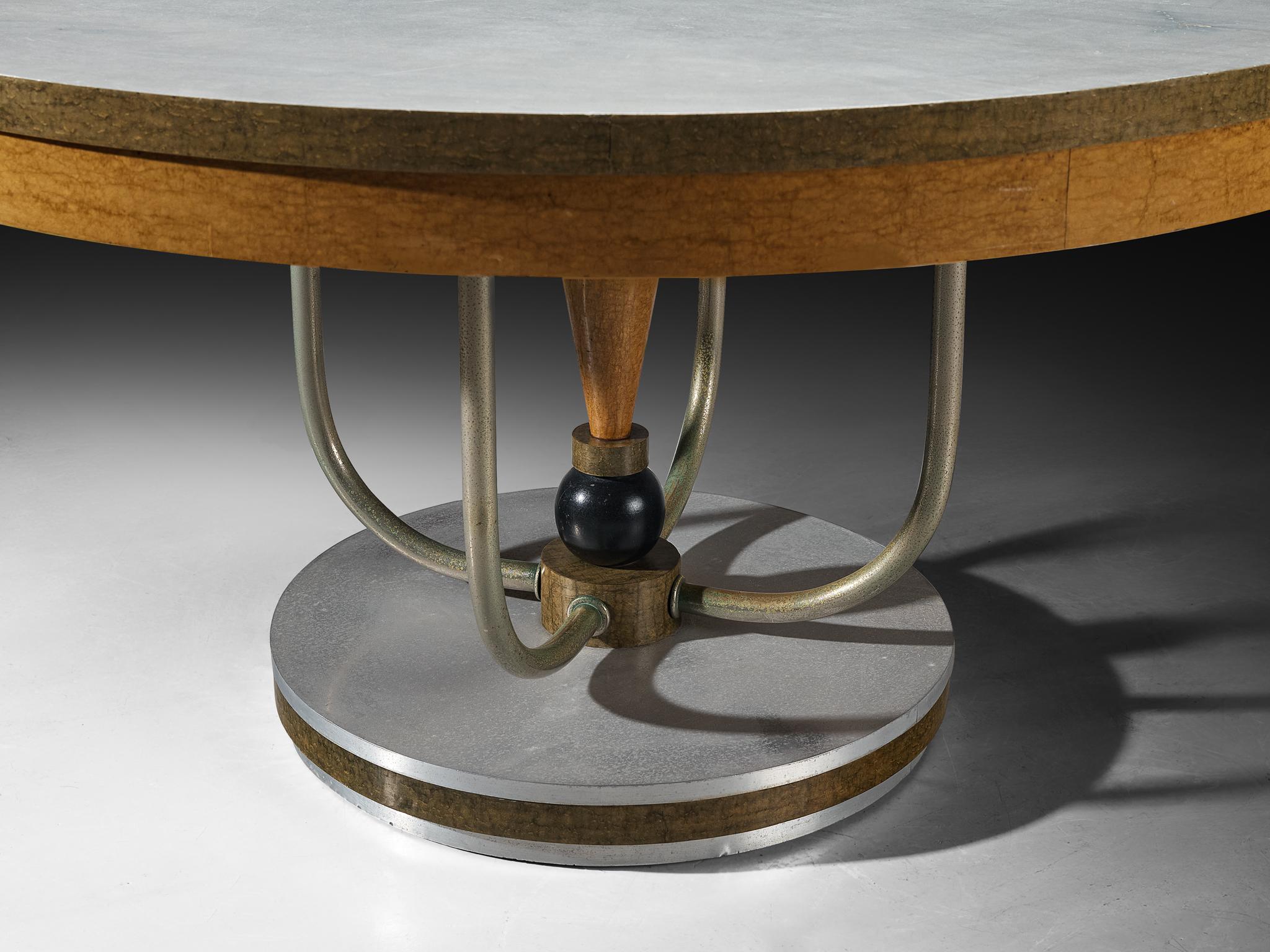 Francesco Rapisardi Rationalist 1930s Dining or Center Table In Good Condition For Sale In Waalwijk, NL