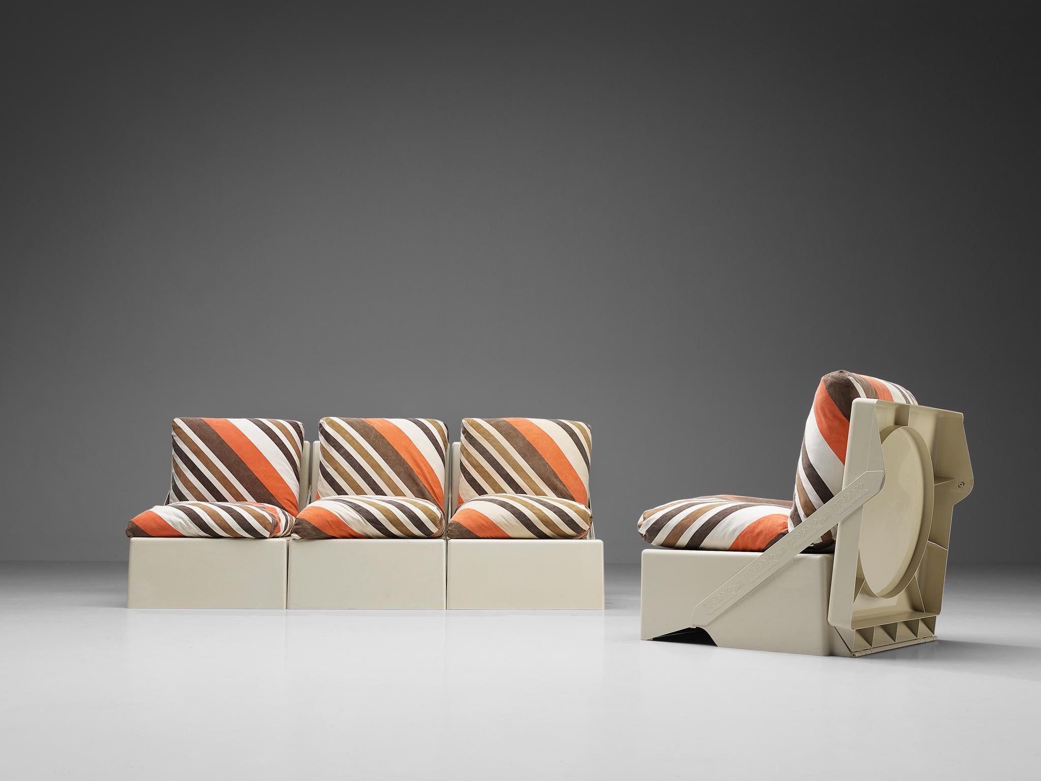 Aldo Barberi Für Rossi di Albizzate 'Break' Tragbare, faltbare Lounge-Stühle (Moderne der Mitte des Jahrhunderts) im Angebot