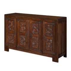 Joseph Savina Sideboard in Oak and Wrought Iron