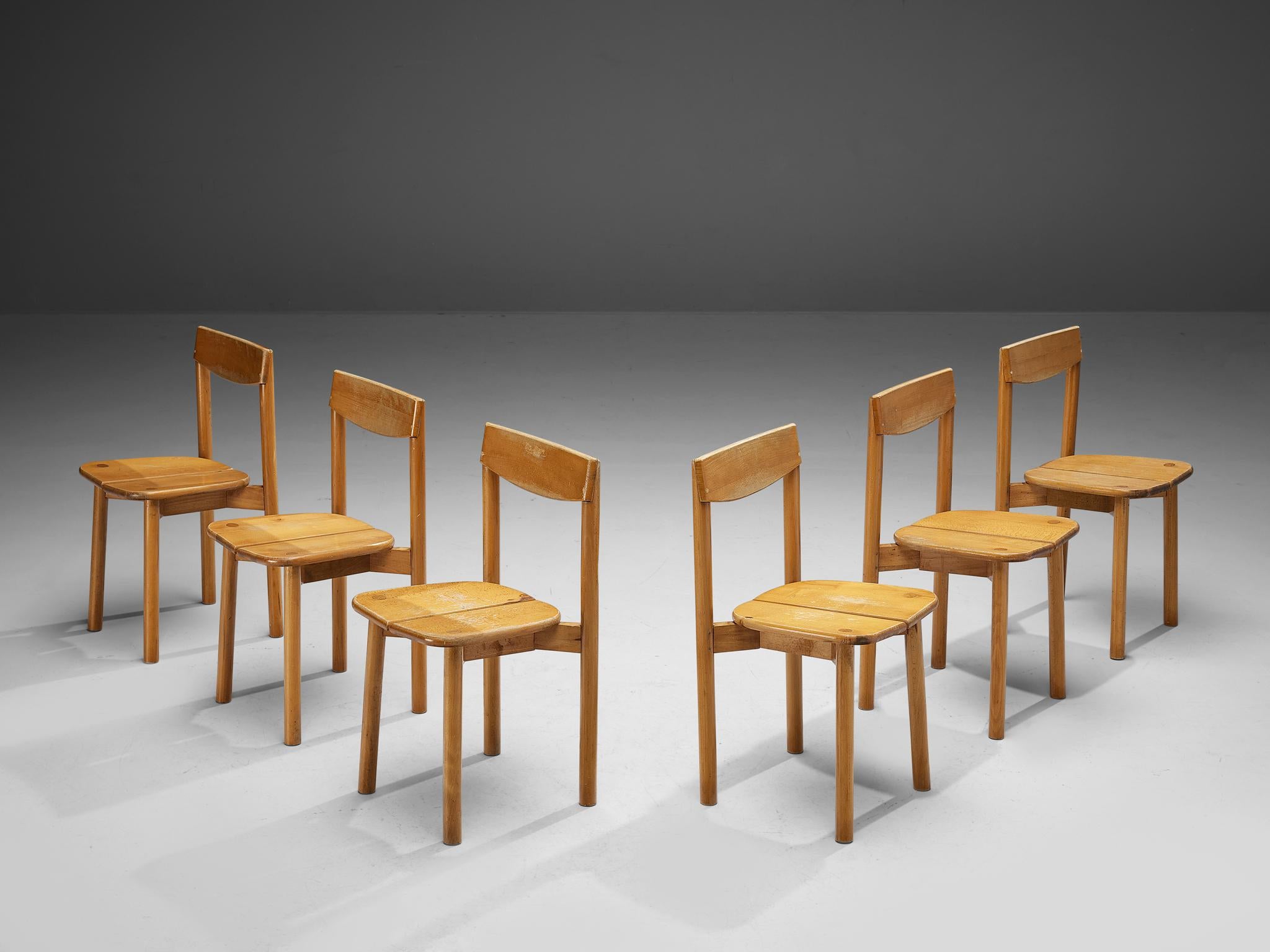 Mid-Century Modern Pierre Gautier-Delaye Set of Six Dining Chairs For Sale