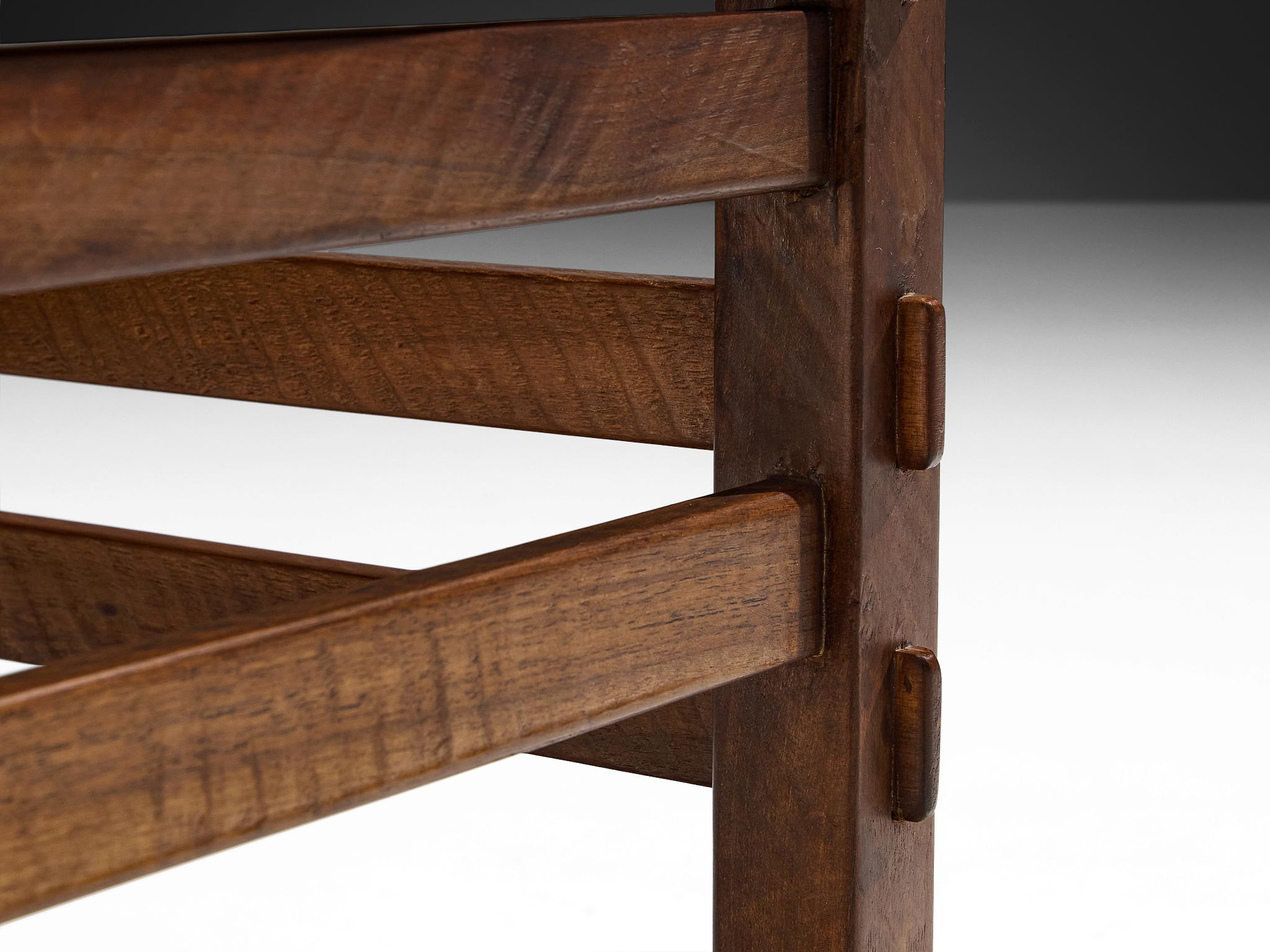 Giuseppe Rivadossi for Officina Rivadossi Set of Four Dining Chairs in Walnut For Sale 4