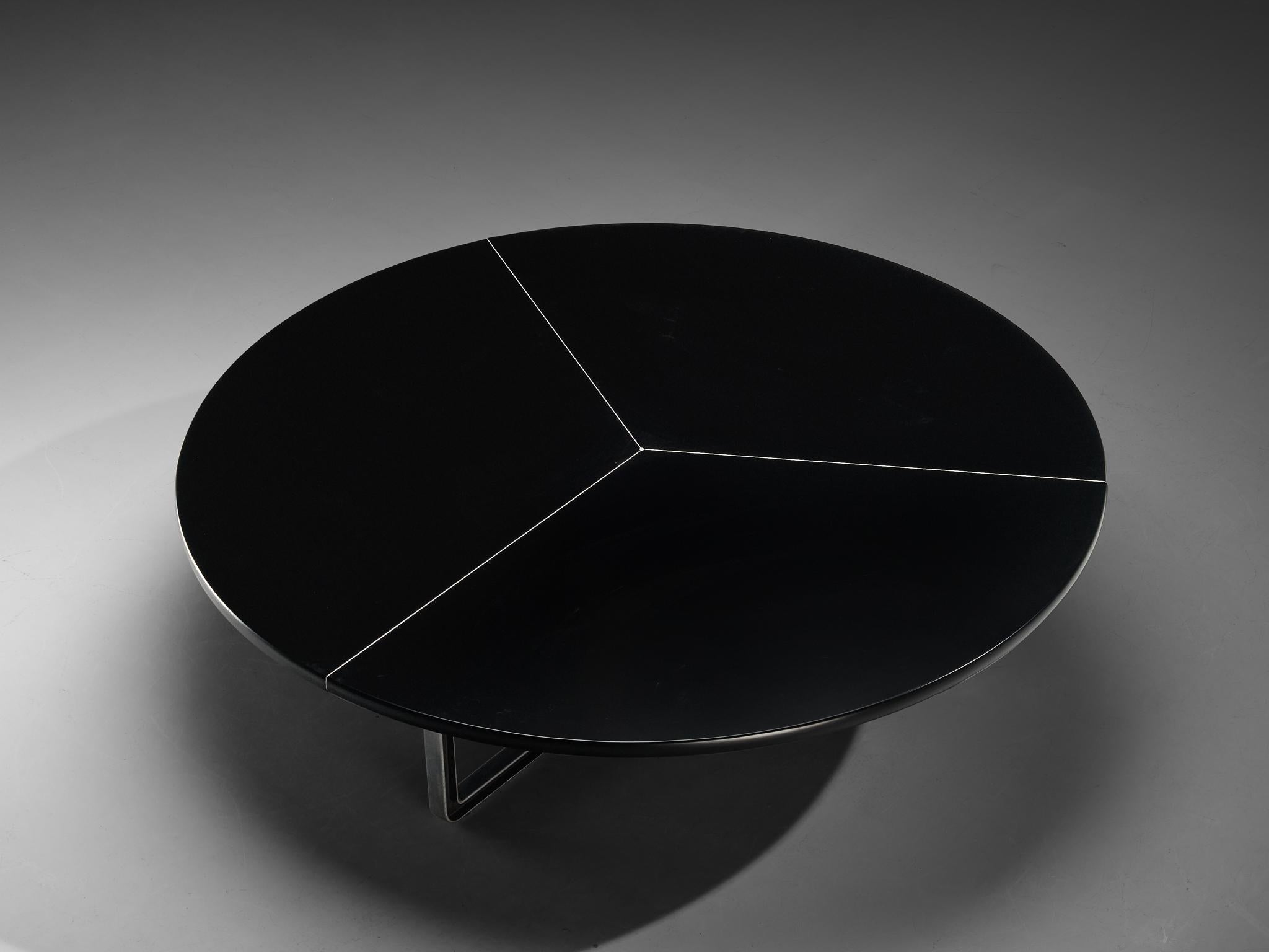 Italian Centro Progetti Tecno Large Round Dining Or Conference Table For Sale