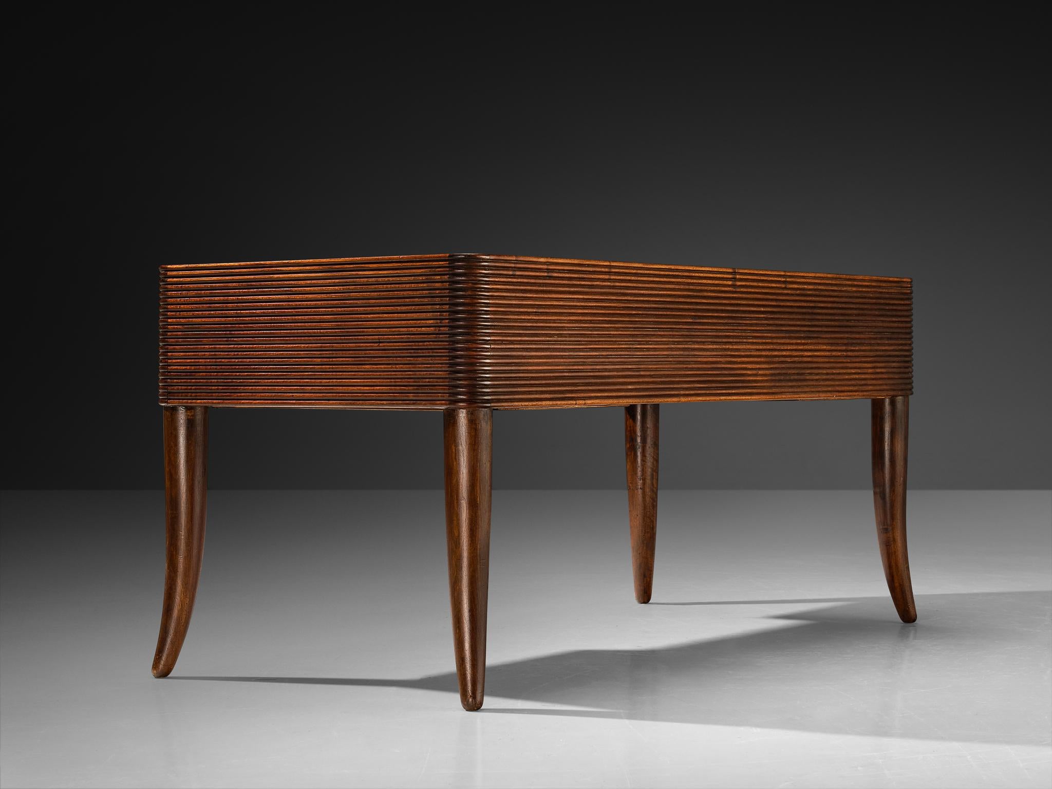 Paolo Buffa for Galdino Maspero Writing Desk in Walnut In Good Condition For Sale In Waalwijk, NL