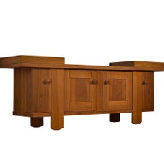 Silvio Coppola for Bernini Geometric Sideboard in Walnut