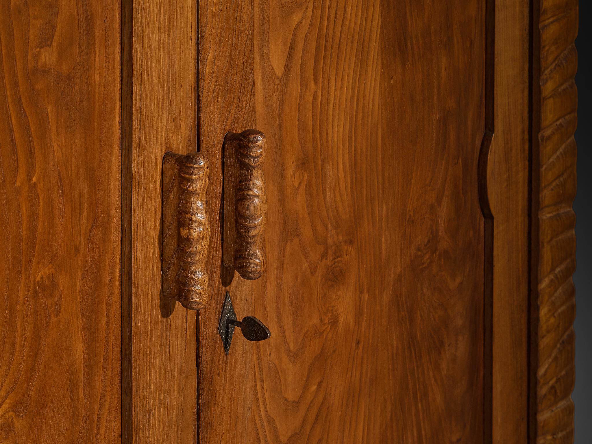 Ernesto Valabrega for Vittorio Valabrega Studio Large Highboard in Chestnut For Sale 1
