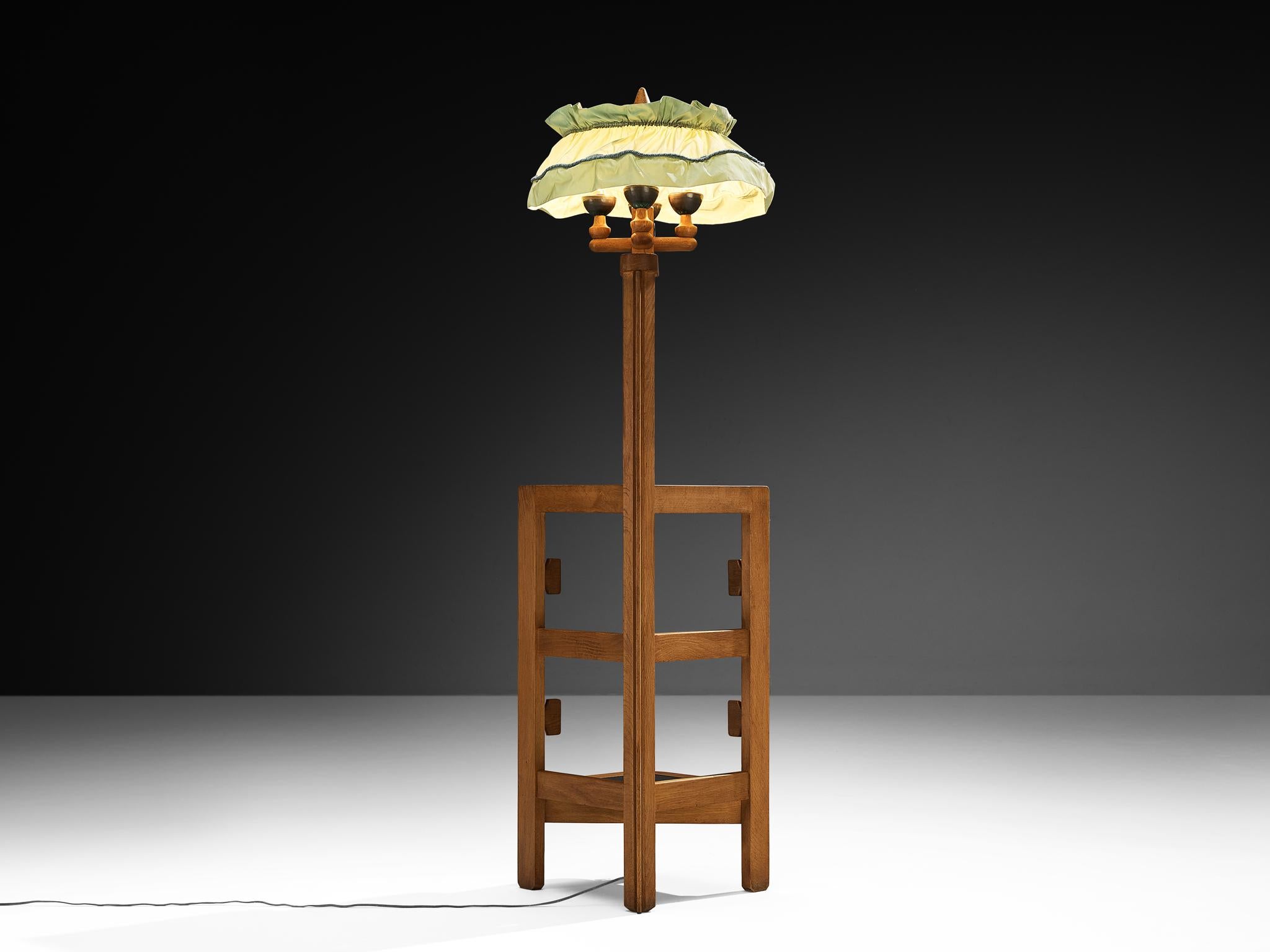 Guillerme & Chambron Floor Lamp with Integrated Side Tables For Sale 2