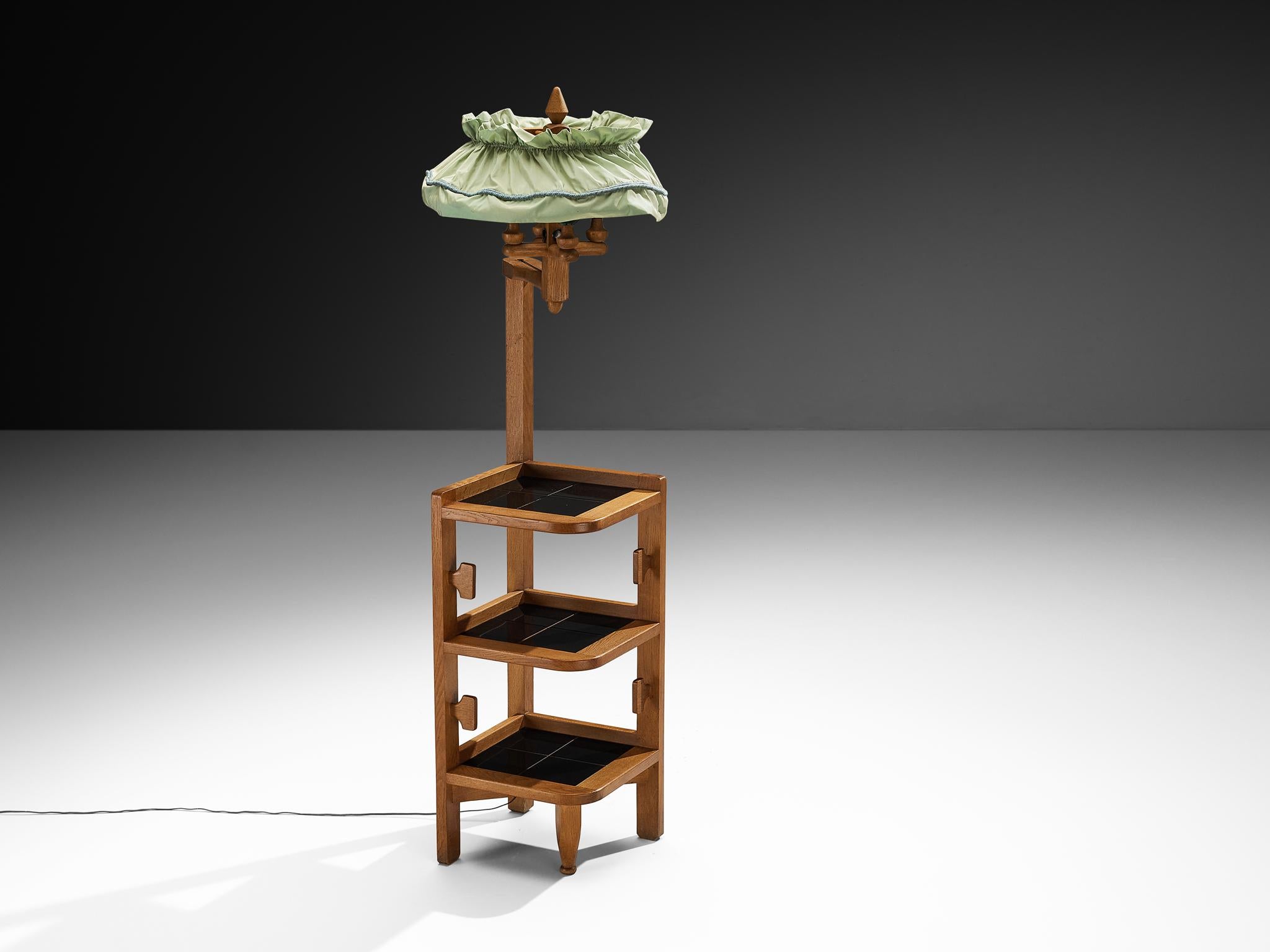 Guillerme & Chambron Floor Lamp with Integrated Side Tables For Sale 3