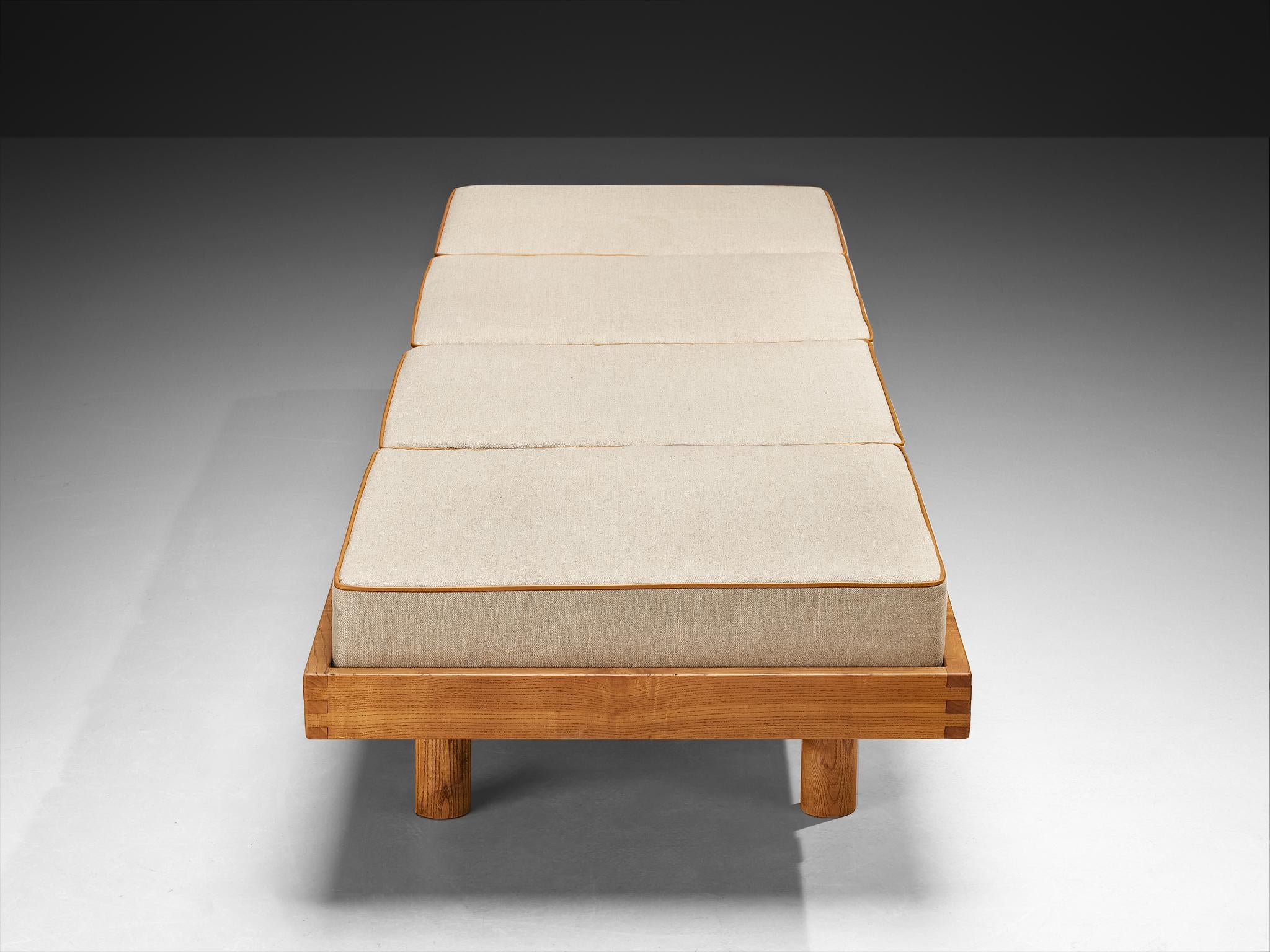 Pierre Chapo 'L09' Large Bench in Solid Elm For Sale 2