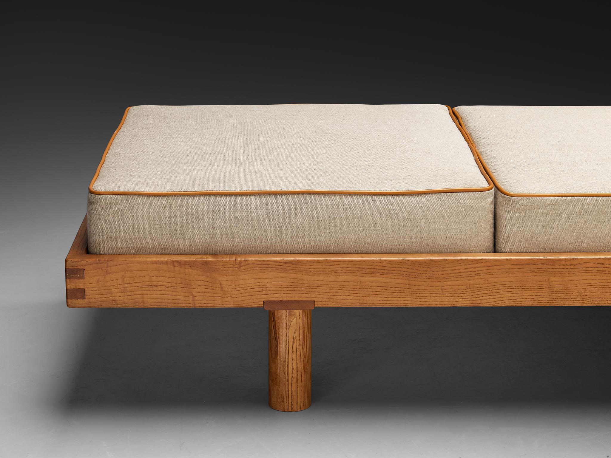 Pierre Chapo 'L09' Large Bench in Solid Elm For Sale 3