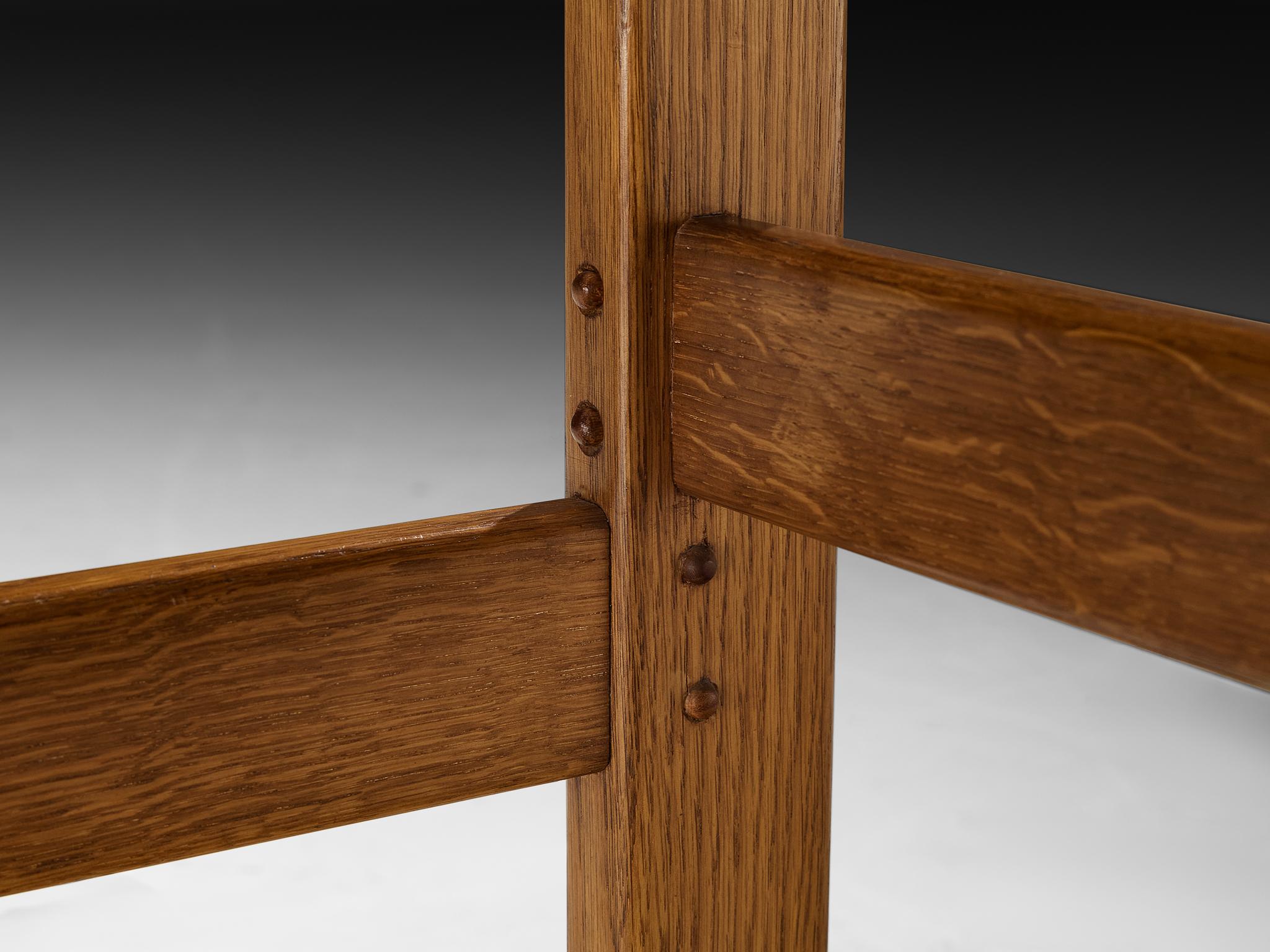 Giuseppe Rivadossi for Officina Rivadossi Pair of High Bar Stools in Oak For Sale 4