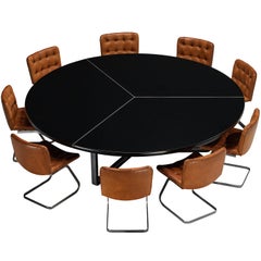 Centro Progetti Tecno Round Table with Robert Haussman for De Sede Chairs