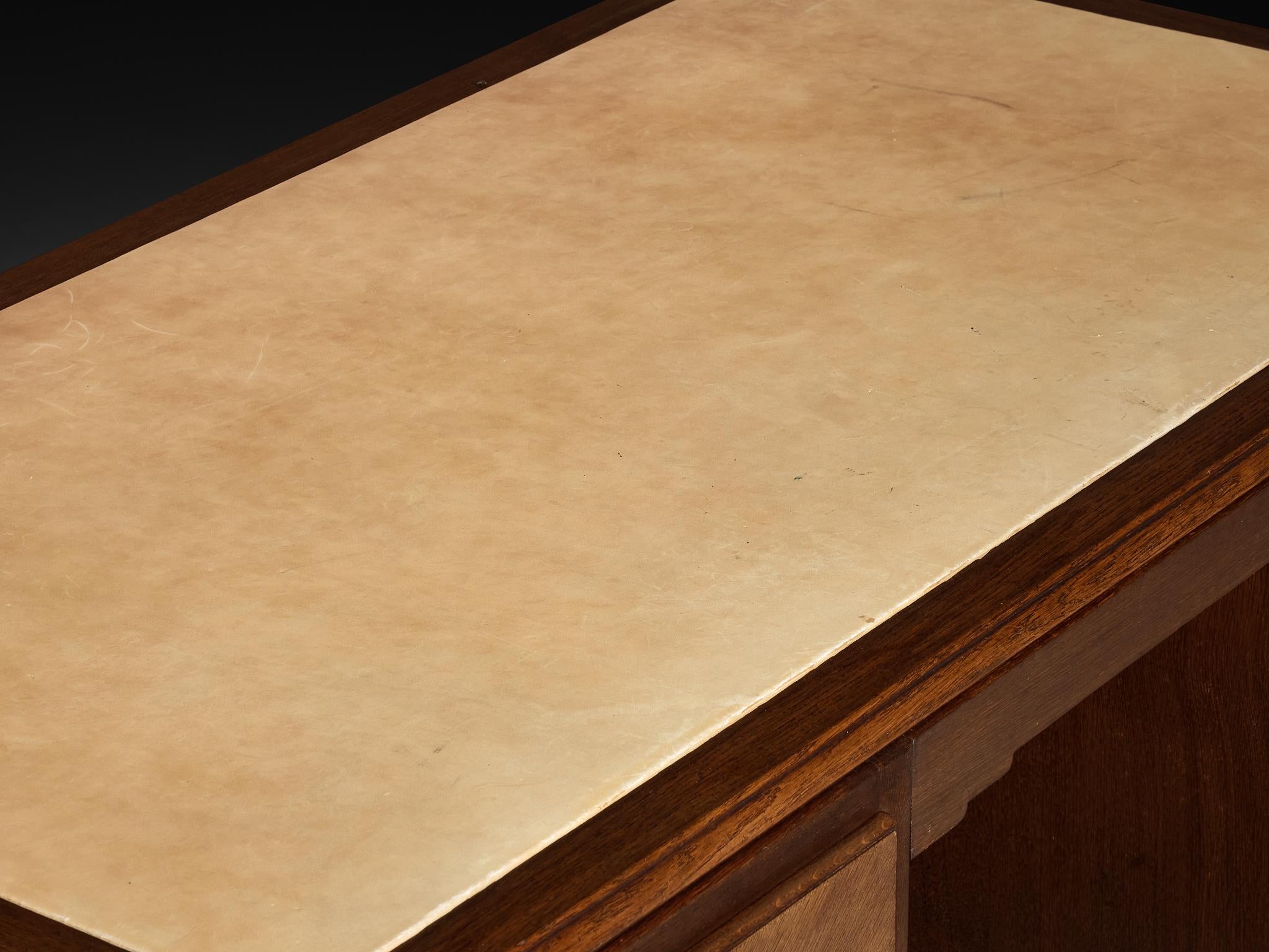 Amsterdamse School Desk in Oak and Coromandel Wood For Sale 2