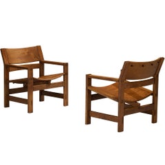 Giuseppe Rivadossi for Officina Rivadossi Armchairs in Oak