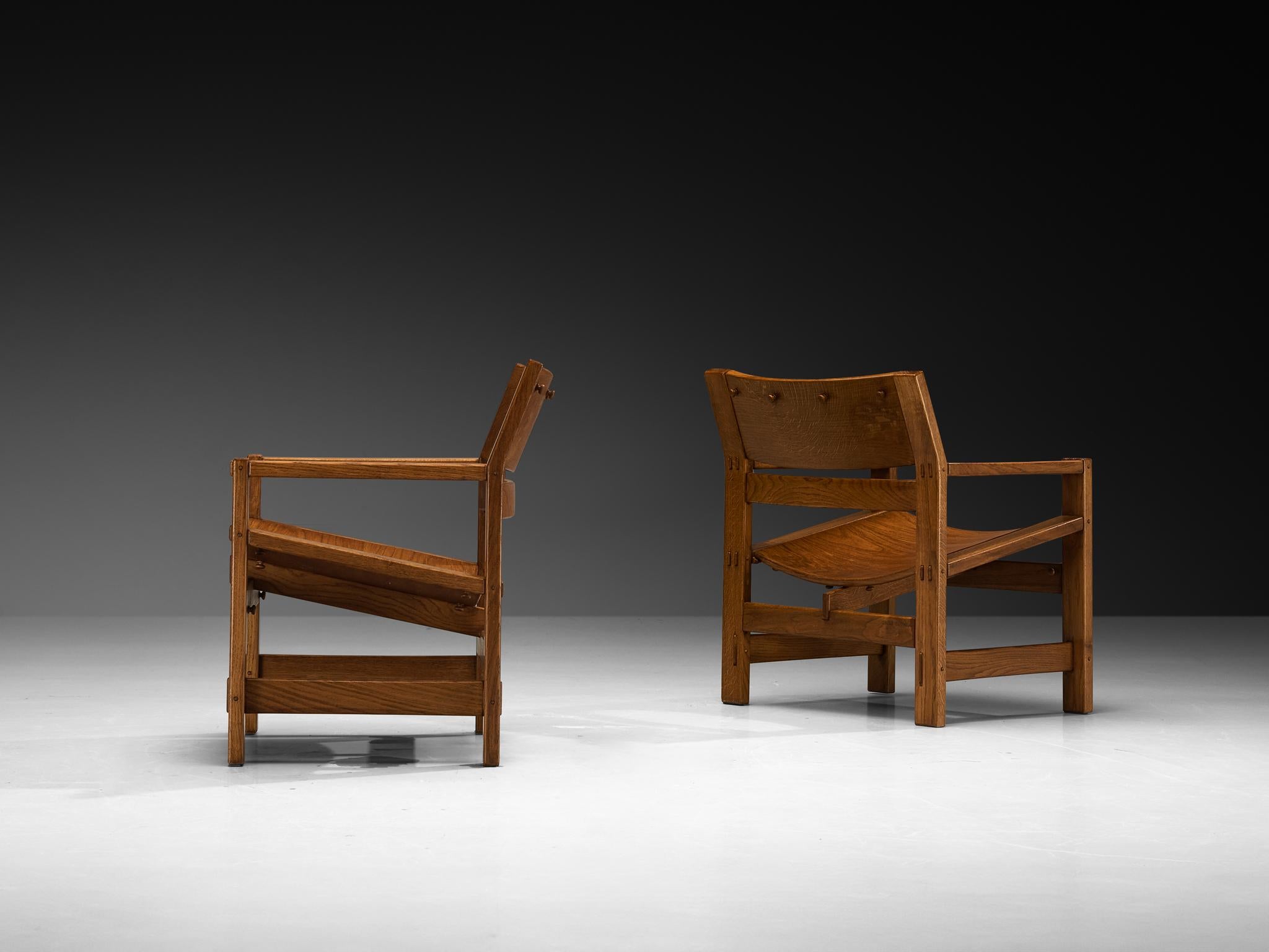 Italiano Giuseppe Rivadossi per Officina Rivadossi Poltrone in Oak in vendita