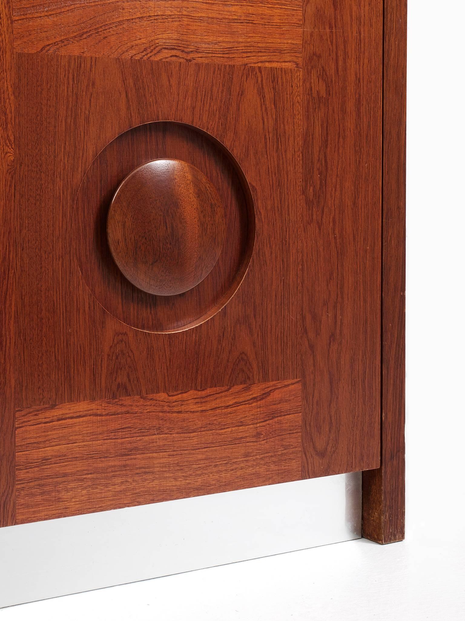 Late 20th Century Brutalist Sideboard in Mahogany