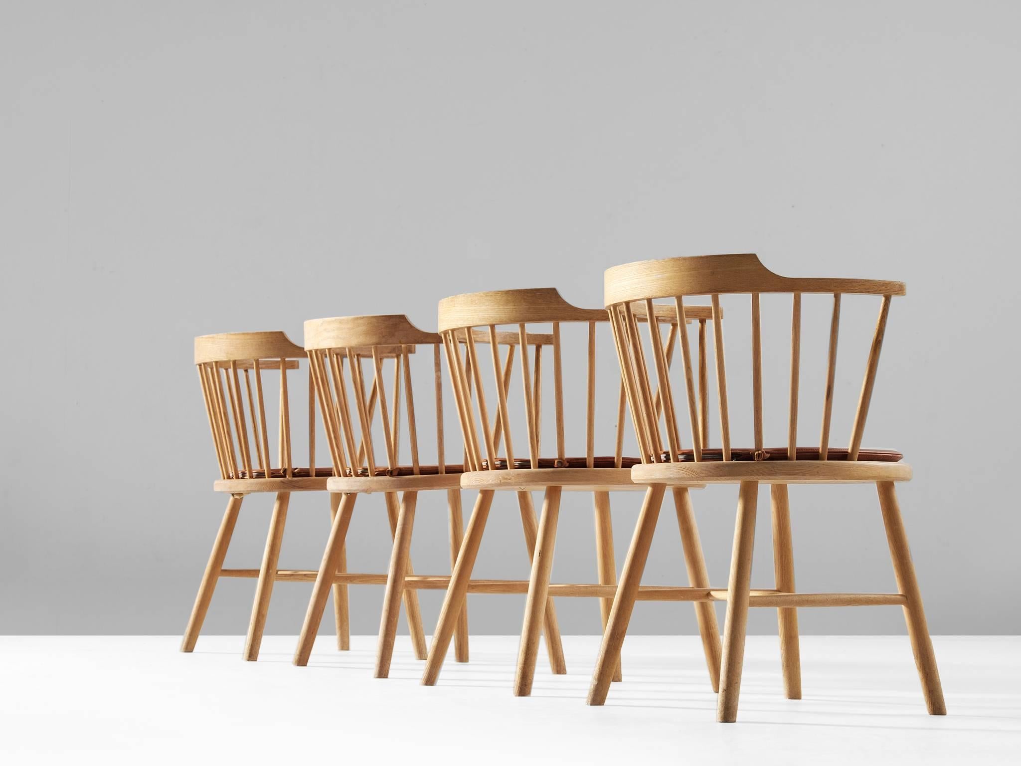 Scandinavian Modern Børge Mogensen Set of Four Dining Chairs