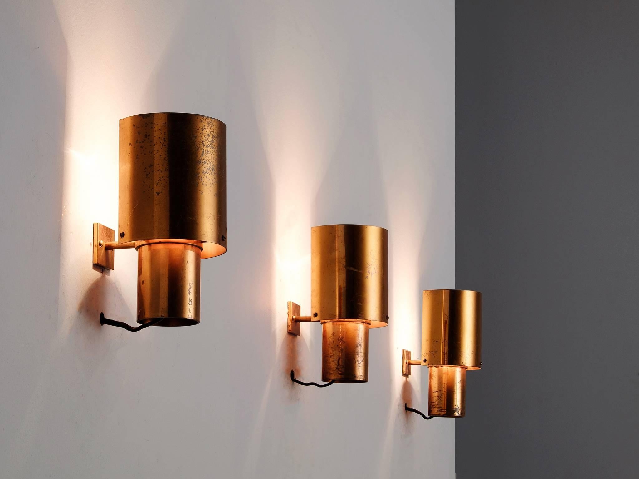 modern copper wall lights