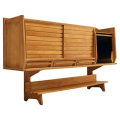 Buffet Guillerme & Chambron en Oak Oak, verre et céramique