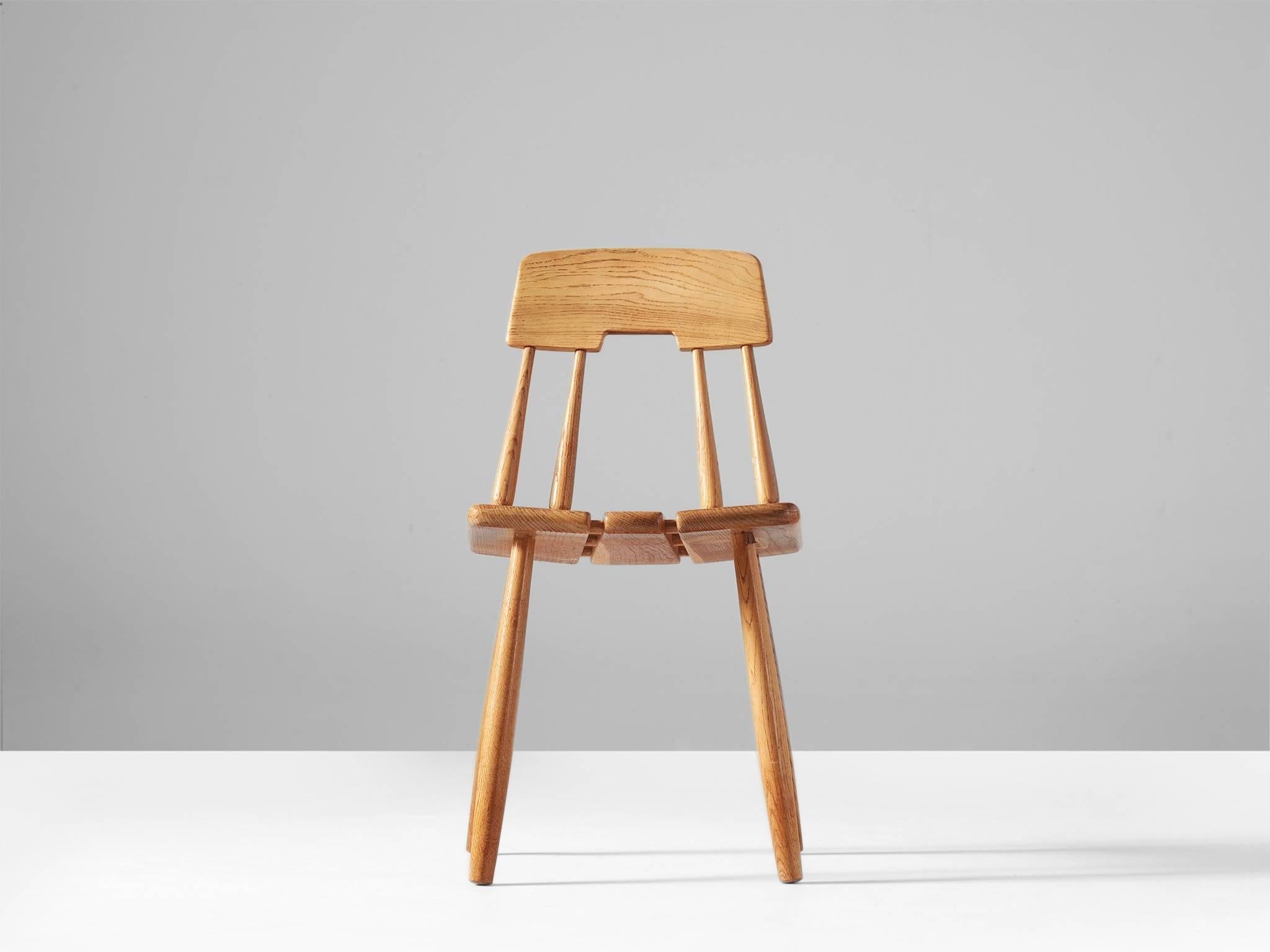 Mid-20th Century Set of 14 Finnish Dining Chairs in Solid Oak