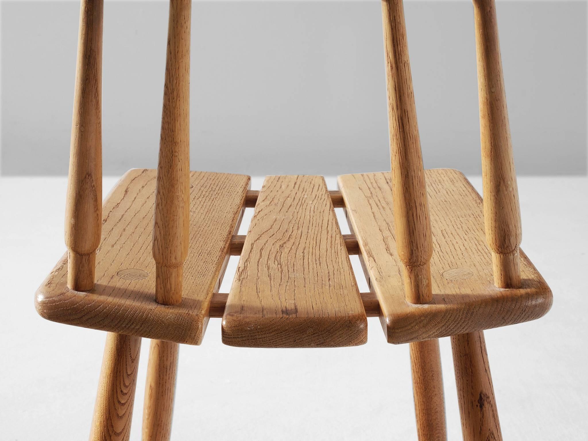 Set of 14 Finnish Dining Chairs in Solid Oak 1