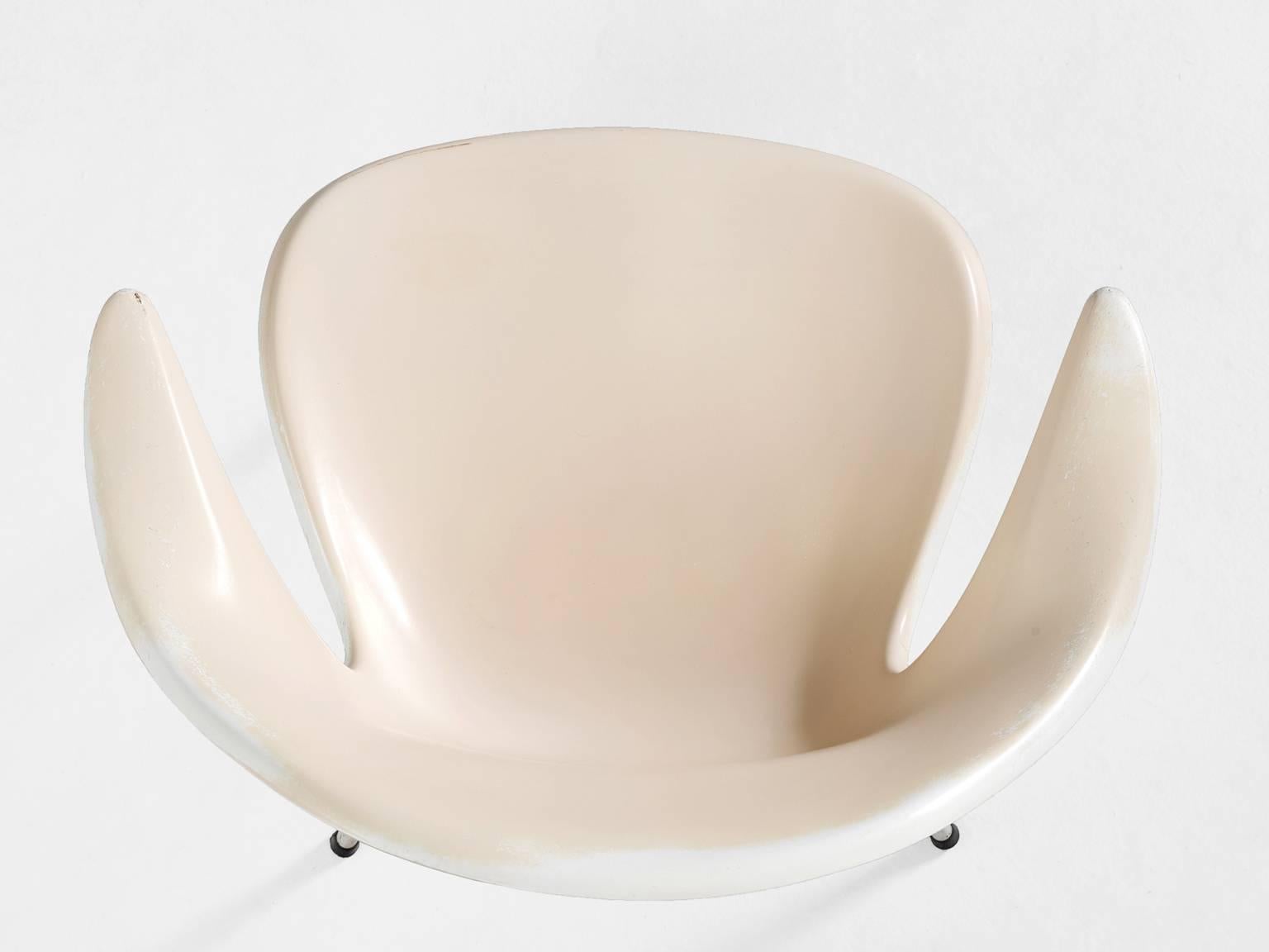 Organic Modern Set of Four Organic Shaped Fiberglass Chairs