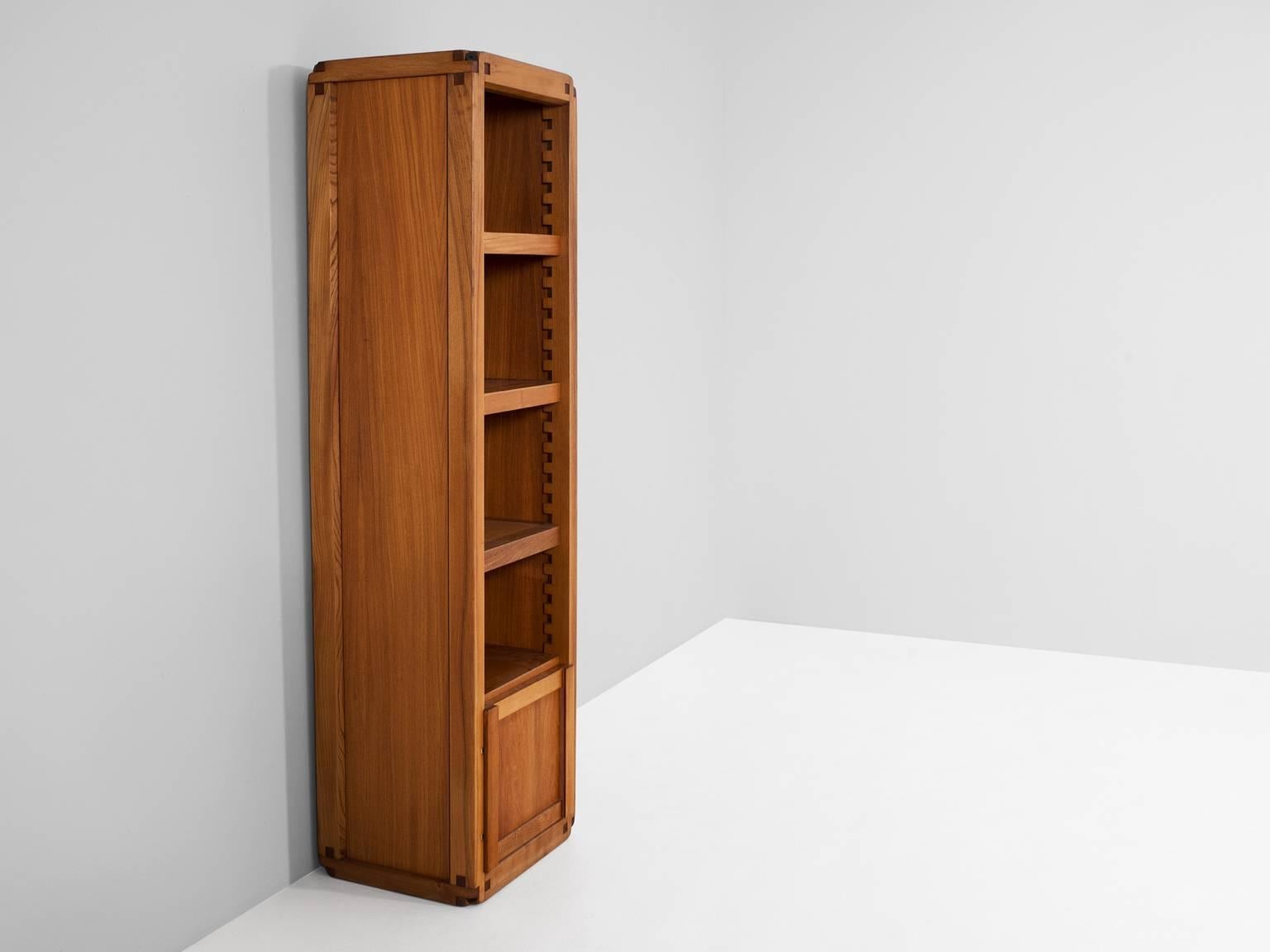 Pierre Chapo Bookcase in Solid Elm In Good Condition In Waalwijk, NL