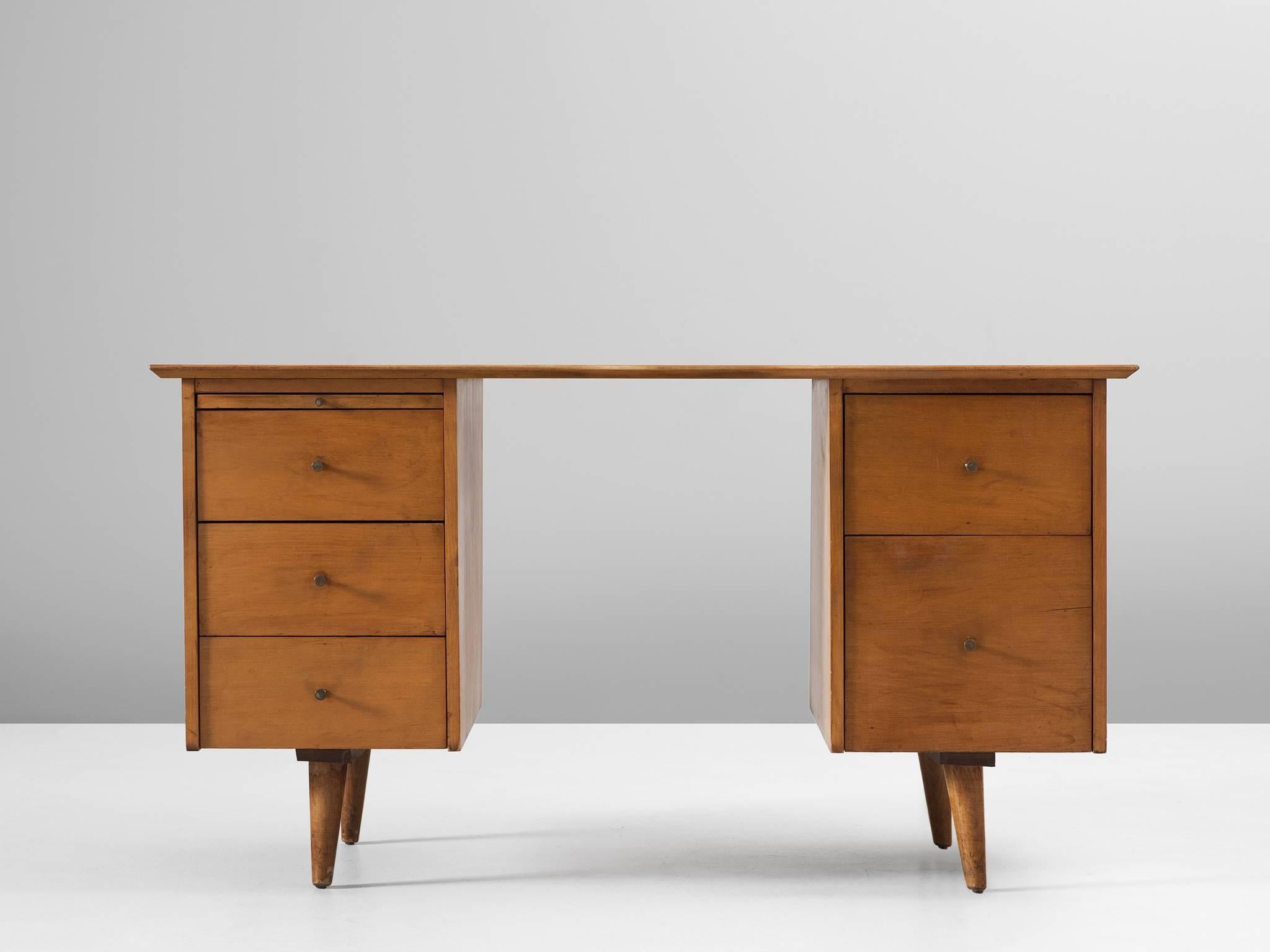 Mid-Century Modern Paul McCobb Small Desk in Maple