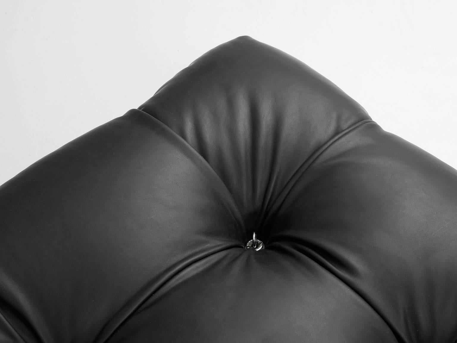 Leather Mario Bellini Reupholstered 'Camaleonda' Modular Sofa