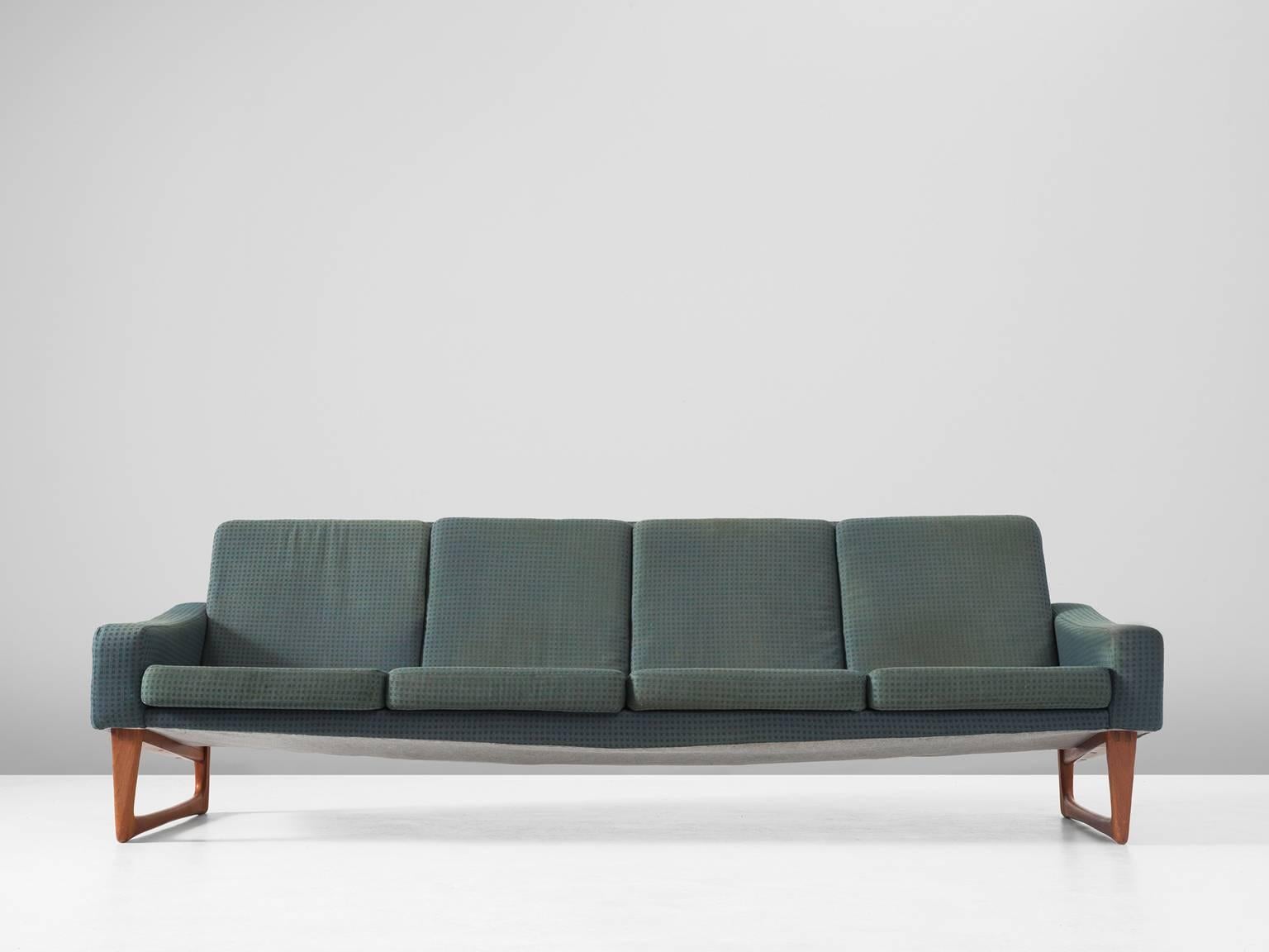 Mid-Century Modern Scandinavian Four-Seat Sofa