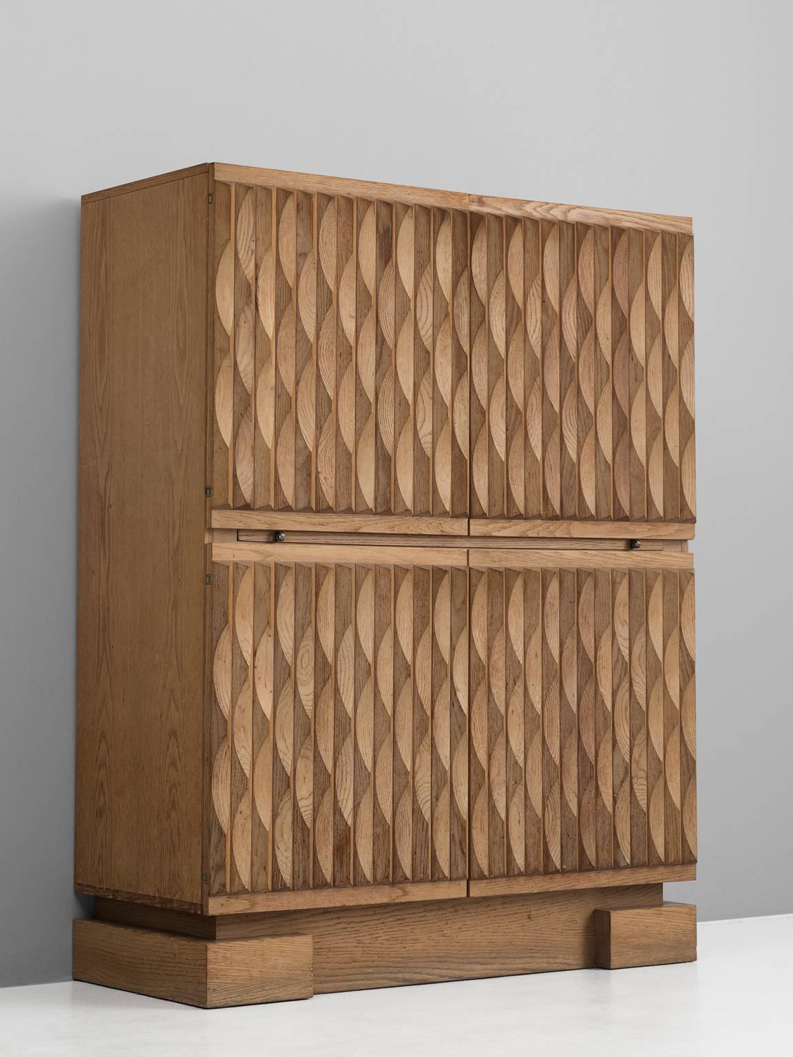 Brutalist Five-Door Sideboard in Blond Oak 2